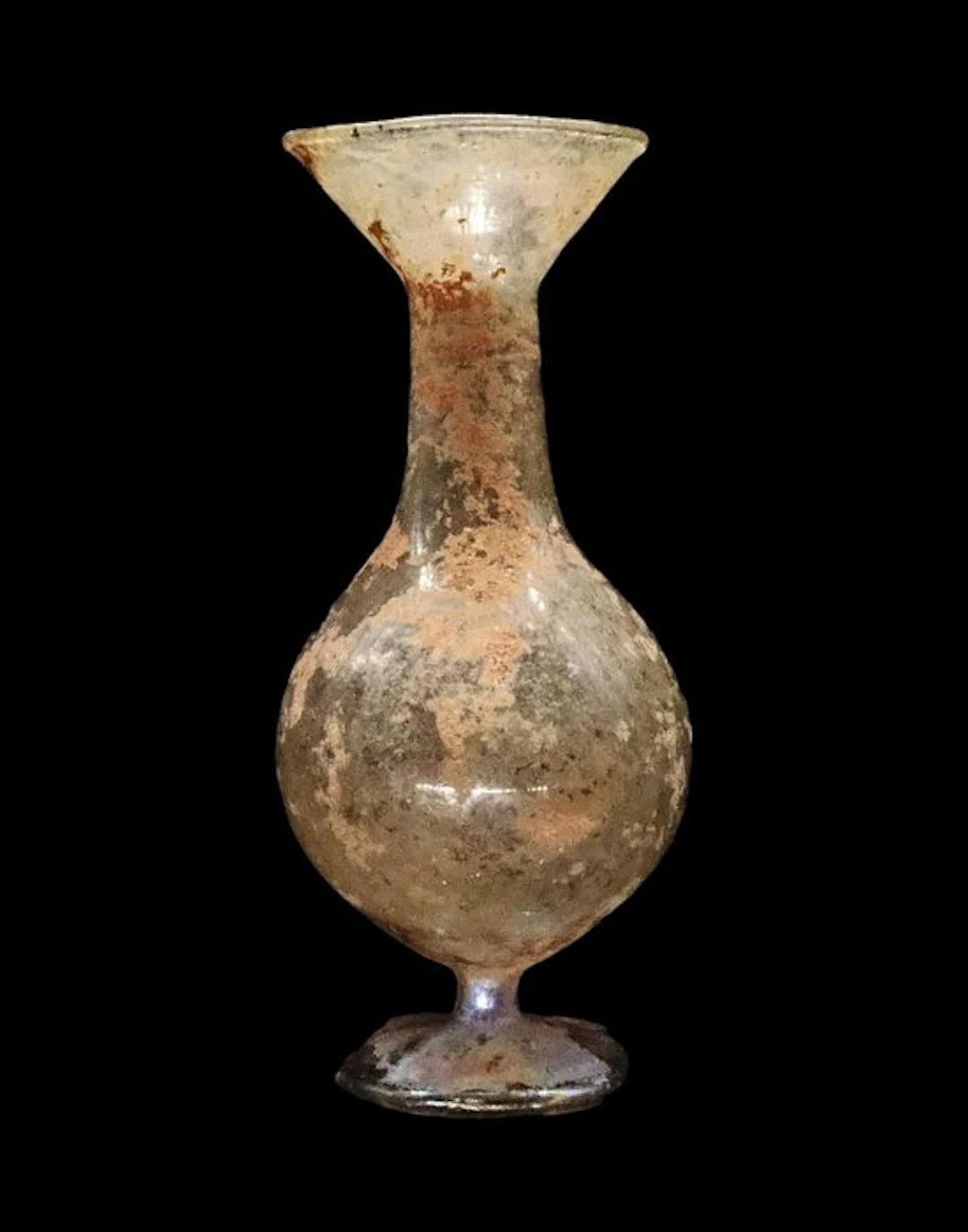 Ancient Roman - Gallo-Roman glass bottle - magnificent...