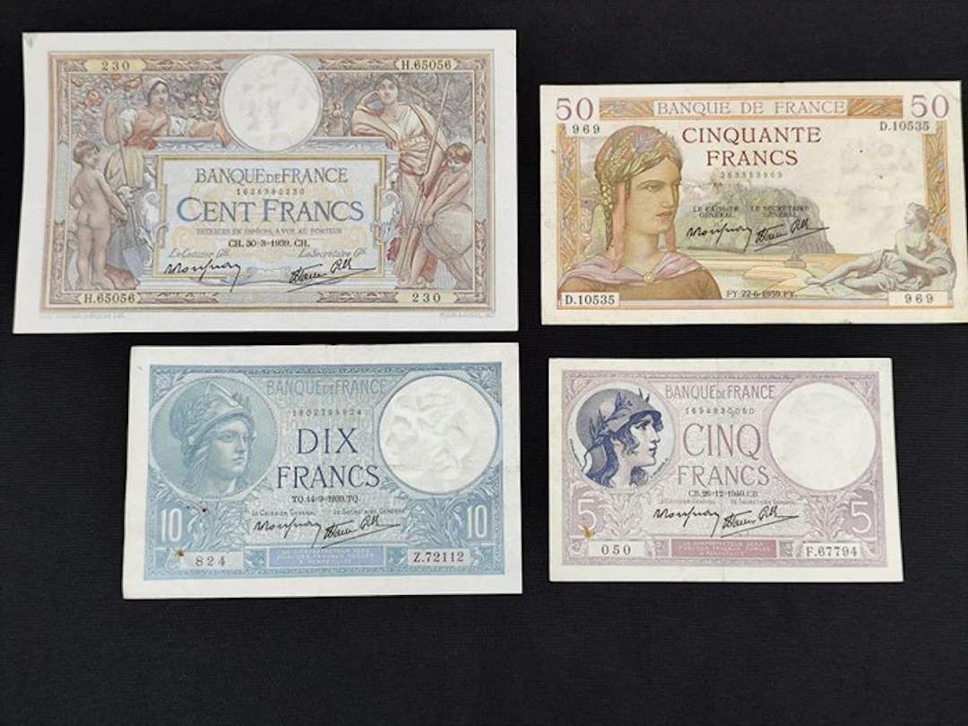 France. - 4 Banknotes - various dates (No reserve price)