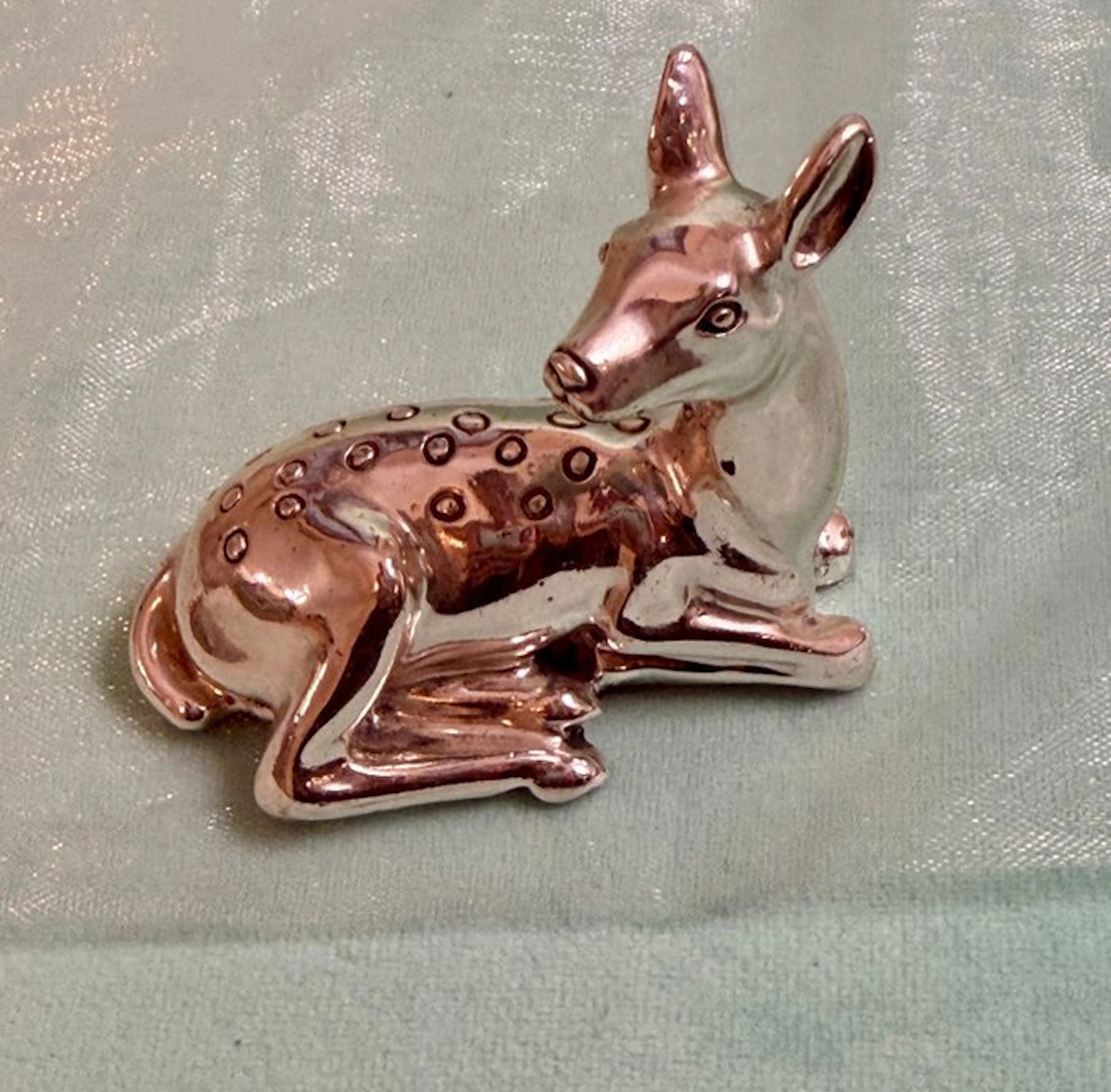 Nuova Max Art - Italy - Figurine - Resting Fawn/Deer - 925 Silver Laminated