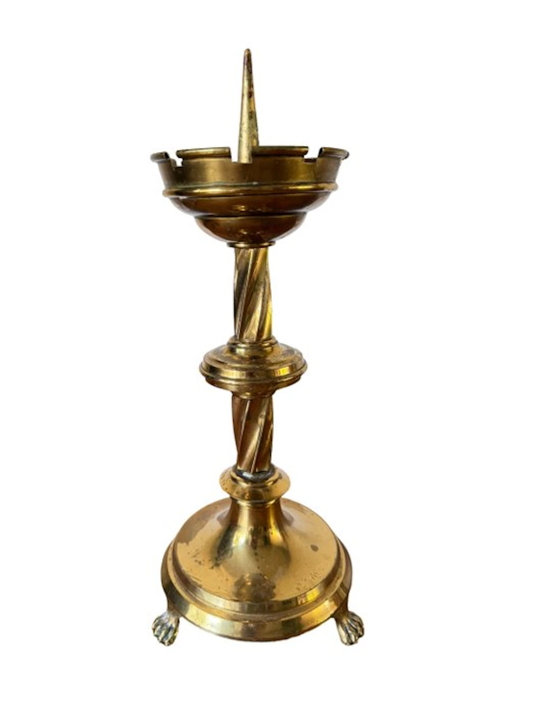 Candleholder - Brass - Church candlestick - 37 cm - 1.5 kg