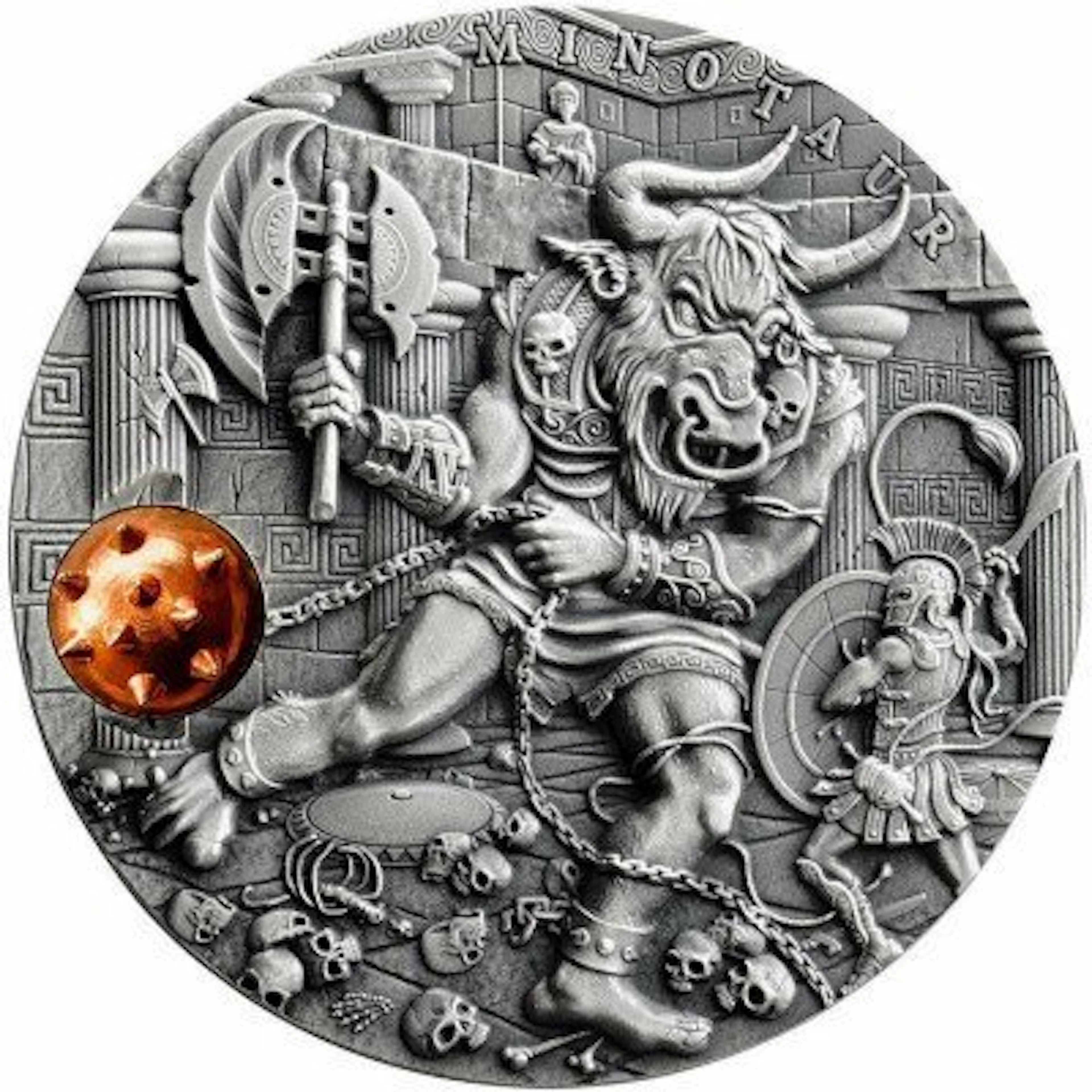 Niue. 5 Dollars 2017 Minotaur Ancient Myths 2 Oz (.999)