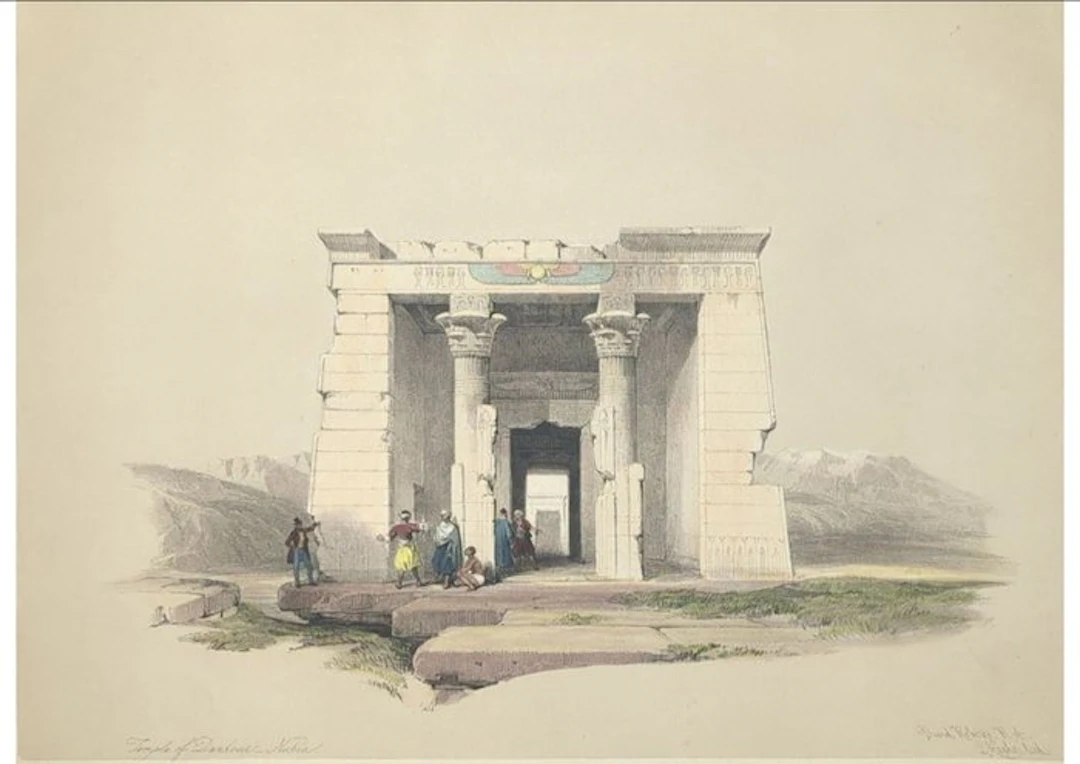 Egypt - Temple of Dandour (Dendur),; David Roberts...