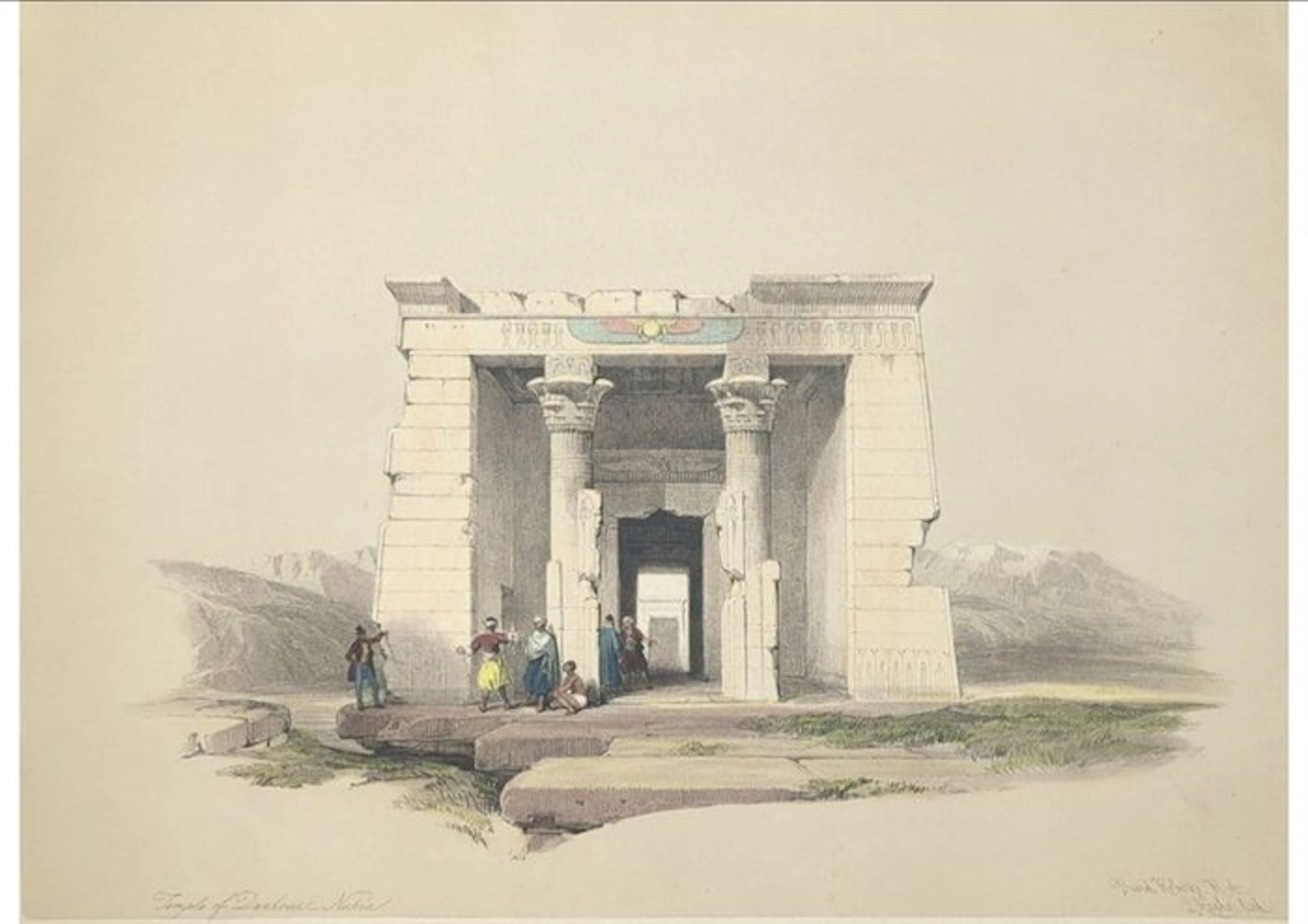 Egypt - Temple of Dandour (Dendur),; David Roberts...