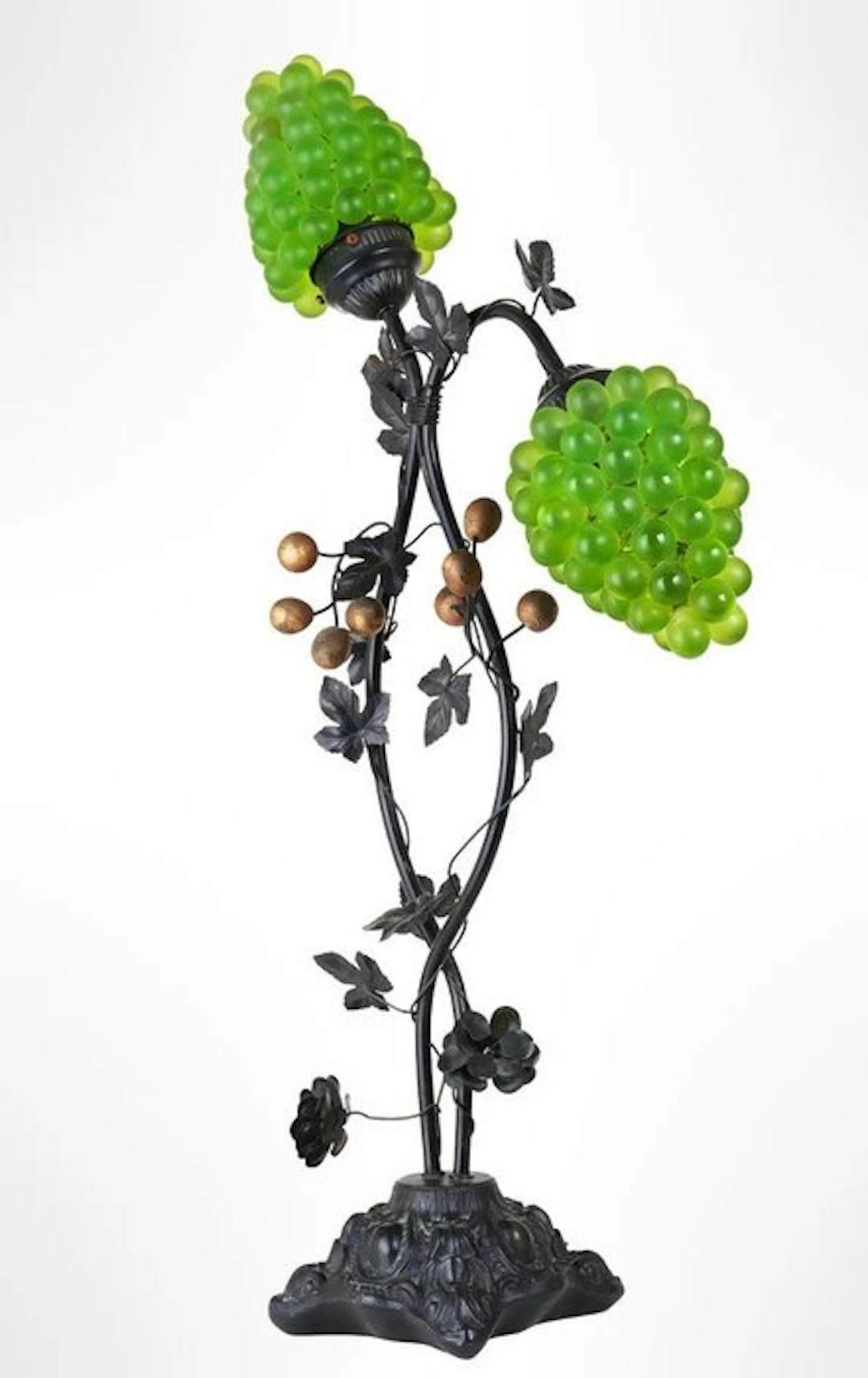 Lamp - Opaline glass, Wrought iron - 1930s Art Deco lamp