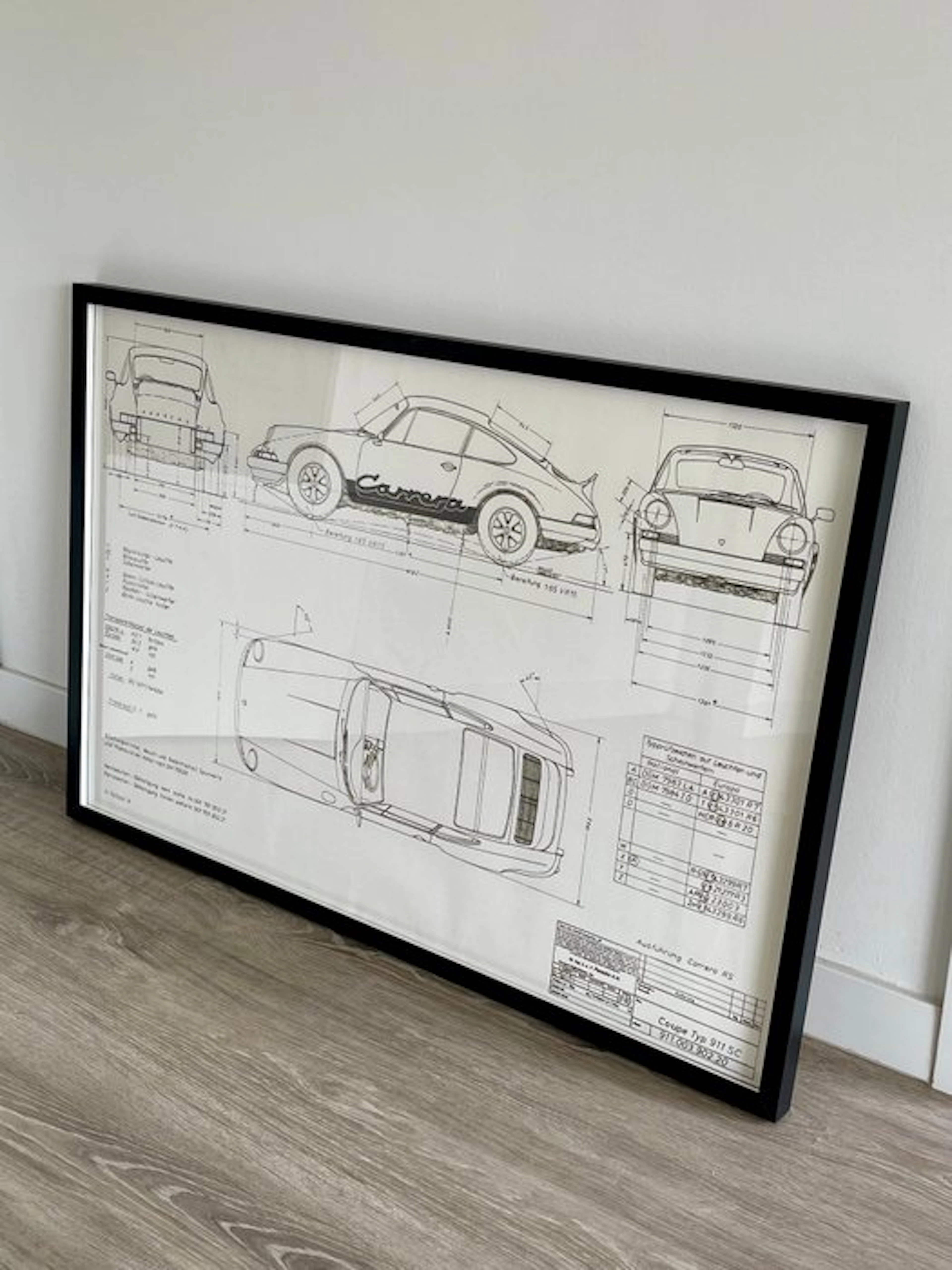 Porsche Carrera RS 2.7 - Technical Drawing - Frame - Design
