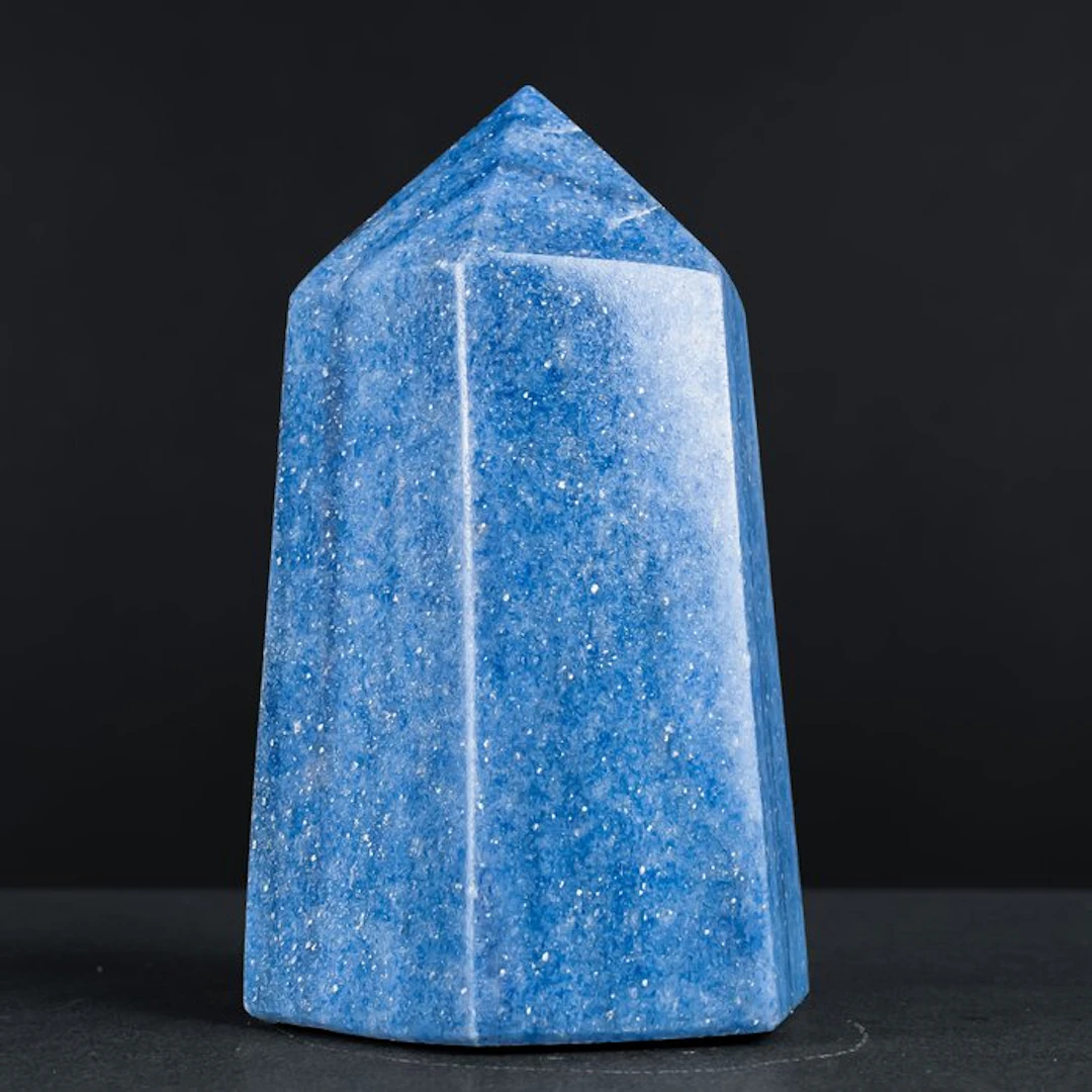 Natural lazulite obelisk from Madagascar – Elegant...
