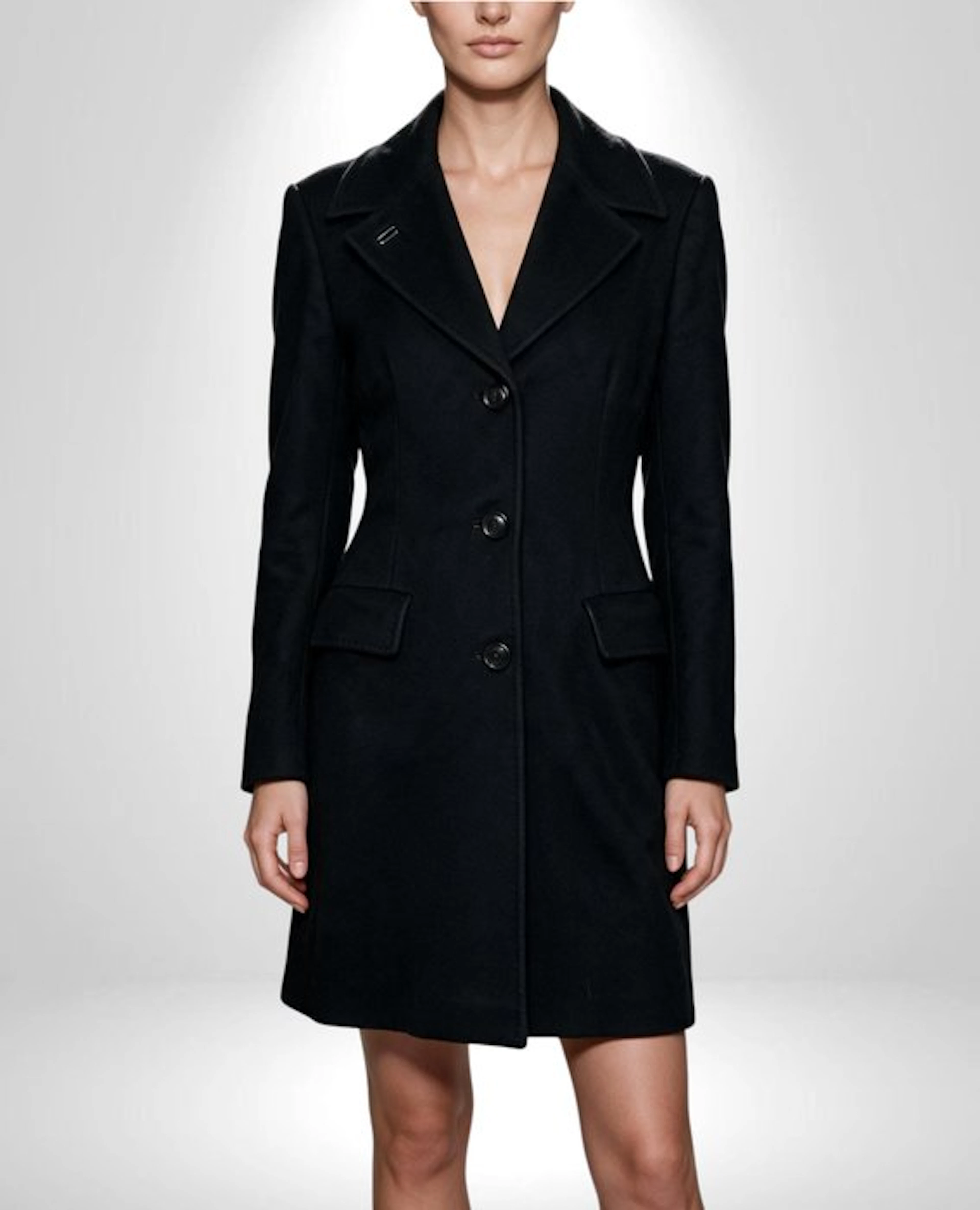 SPORTMAX Chic Glamour Trench Coat Wool & Cashmere Leather...