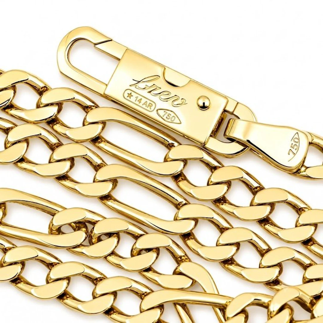 Chini - Necklace - 18 kt. Yellow gold - Made in Italy - Handmade