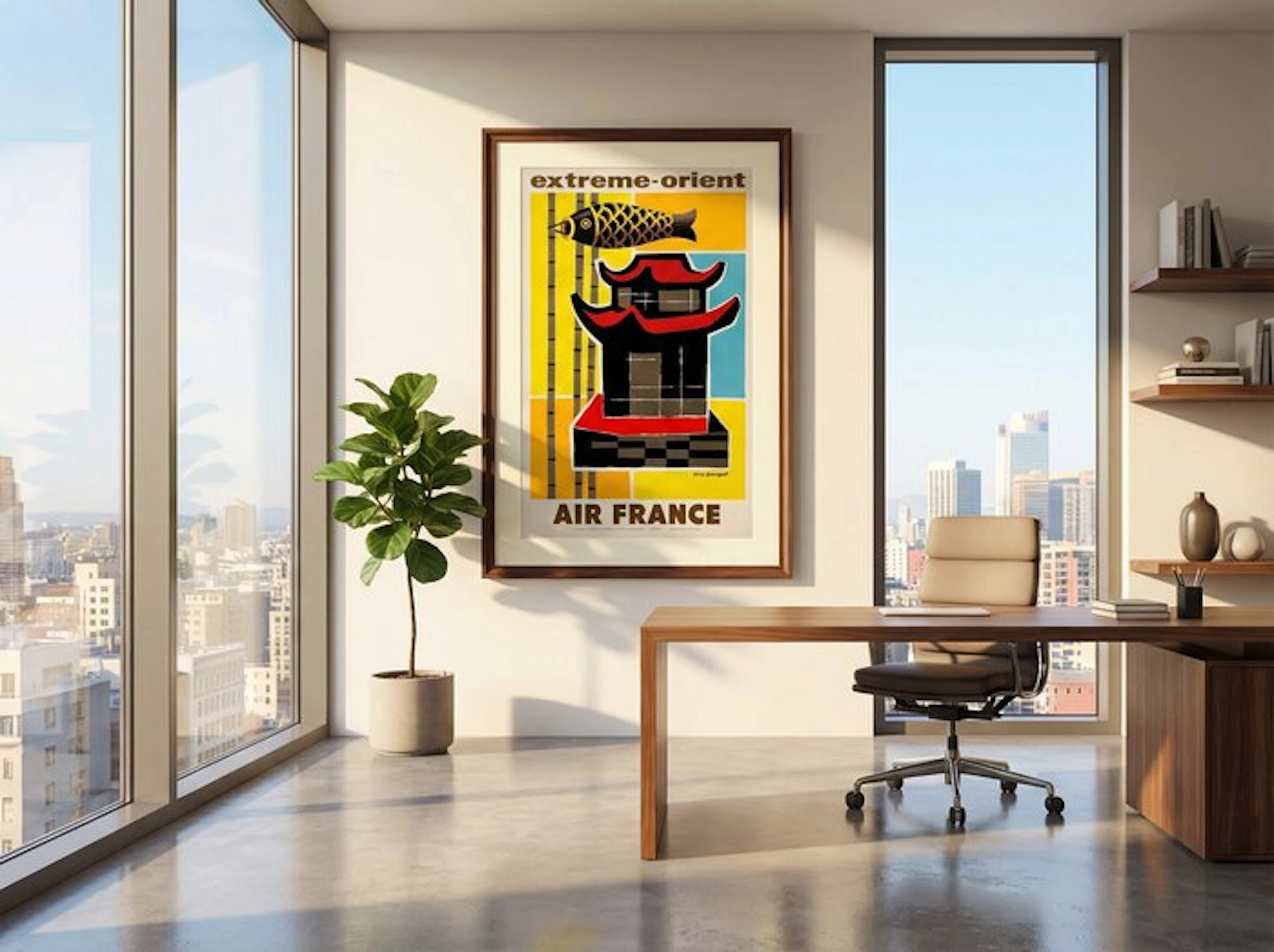 Guy Georget - Air France - Affiche d'agence «...