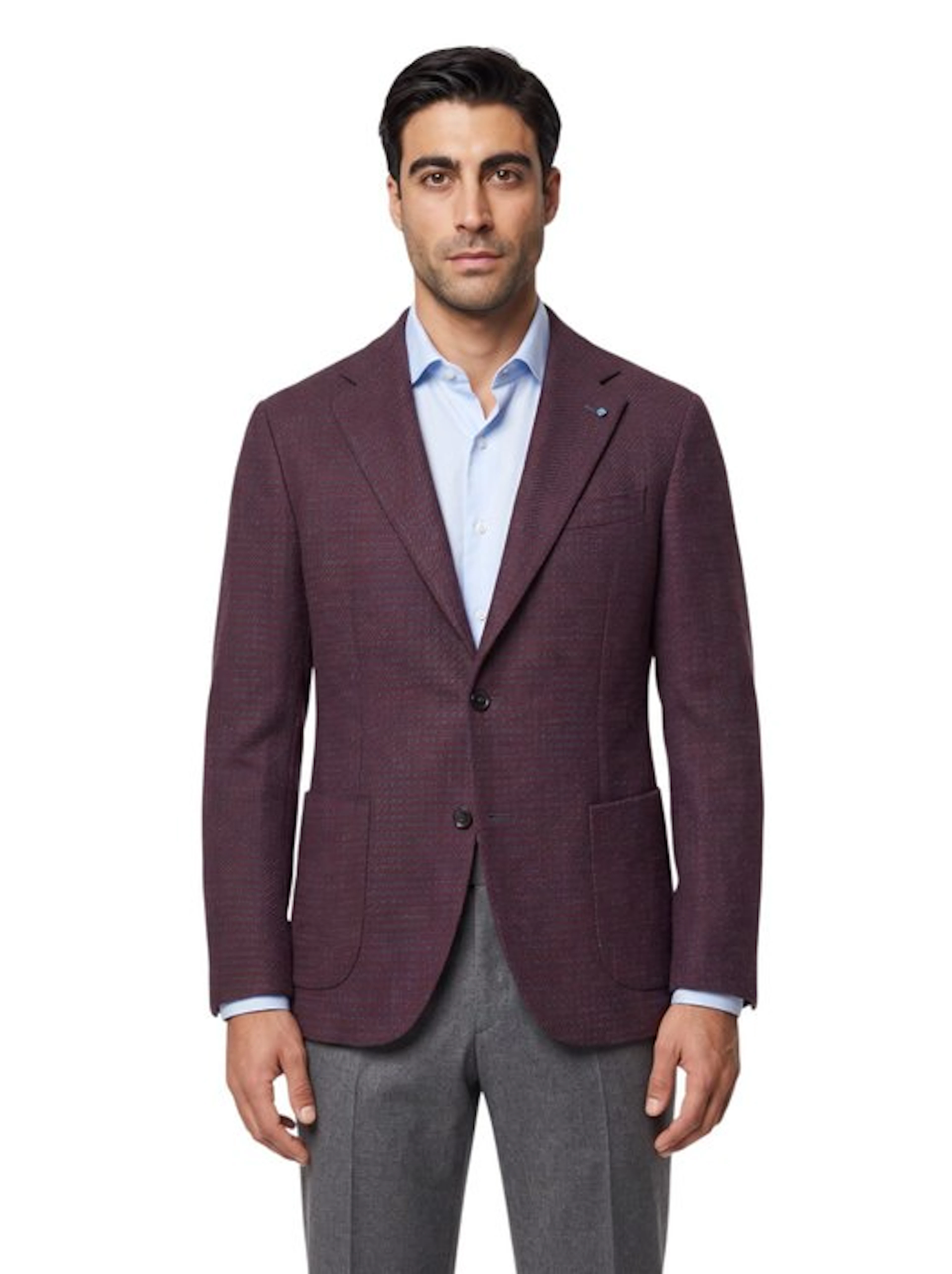 GIAMPAOLO - 52 IT - Blazer Jacket Houndsthooth Gray...