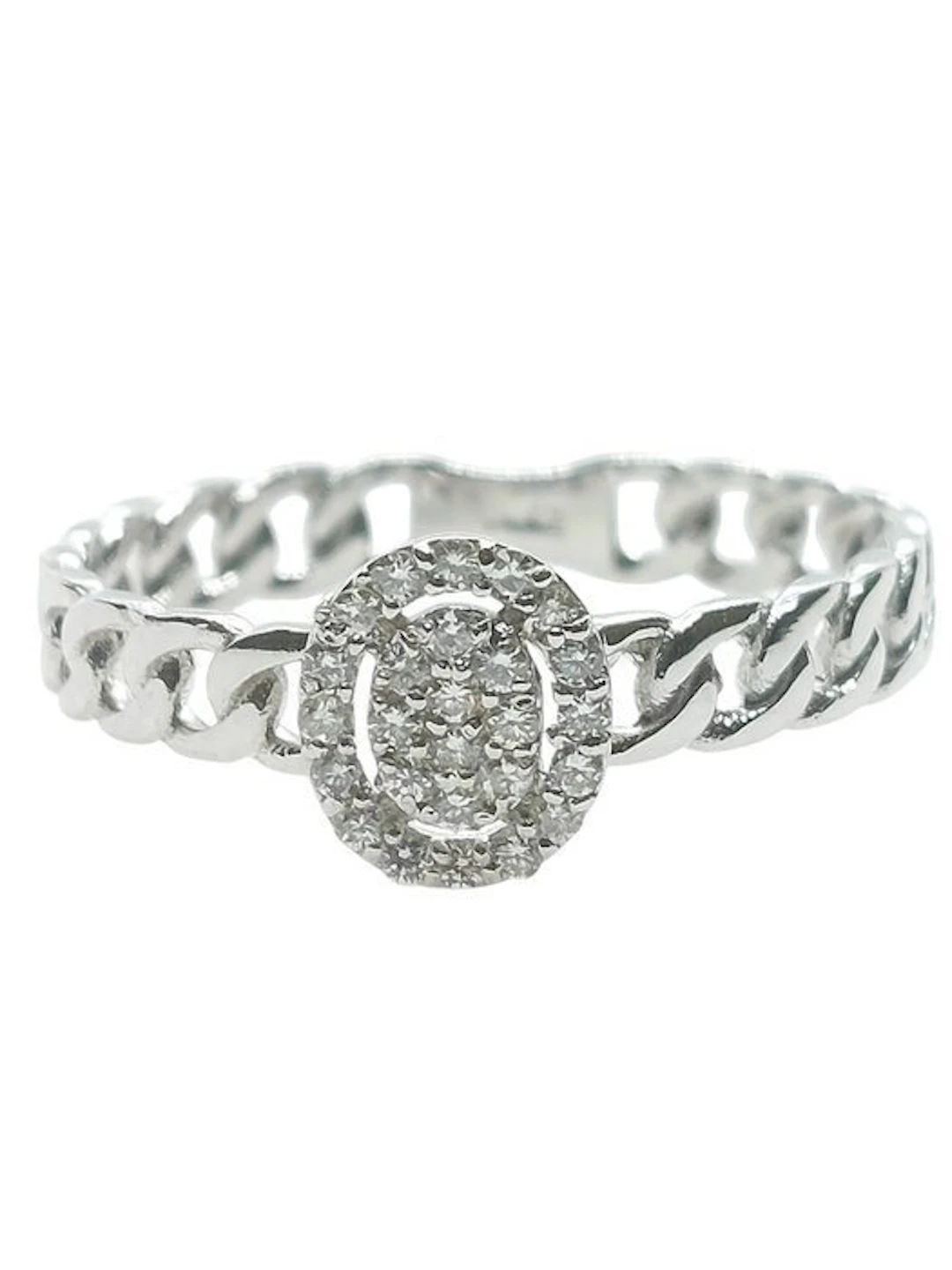 No reserve price - Ring - 14 kt. White gold Diamond (Natural)