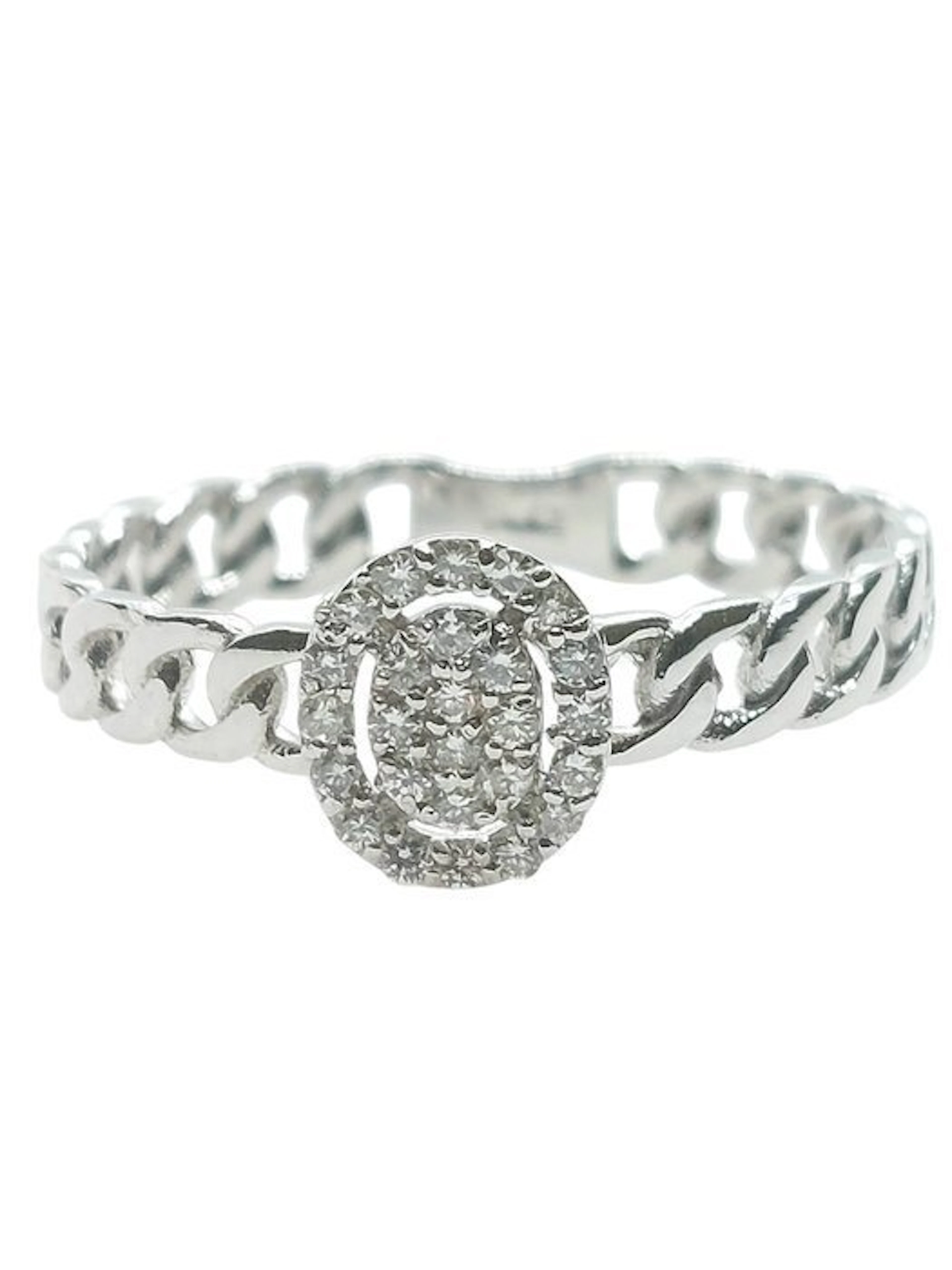 No reserve price - Ring - 14 kt. White gold Diamond (Natural)