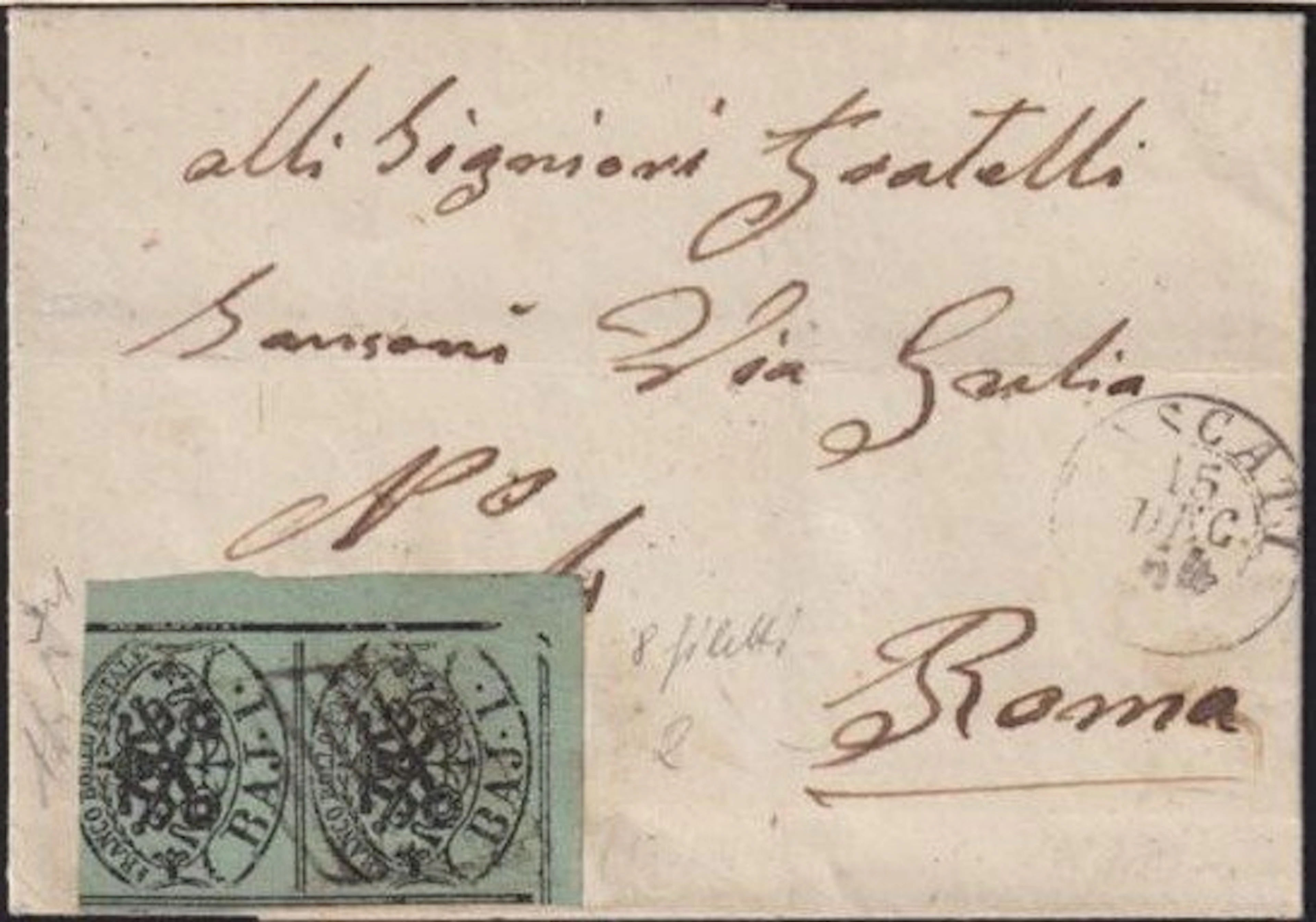 Italian Ancient States - Papal State 1854 - December 15