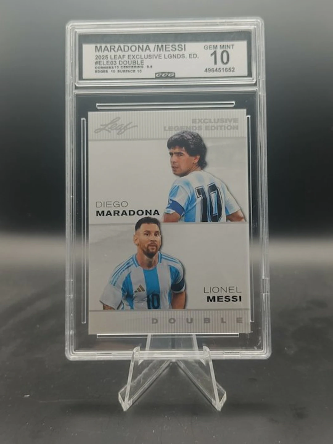 Leaf 2025 Maradona Messi #ELE03 - CCC 10 Graded card