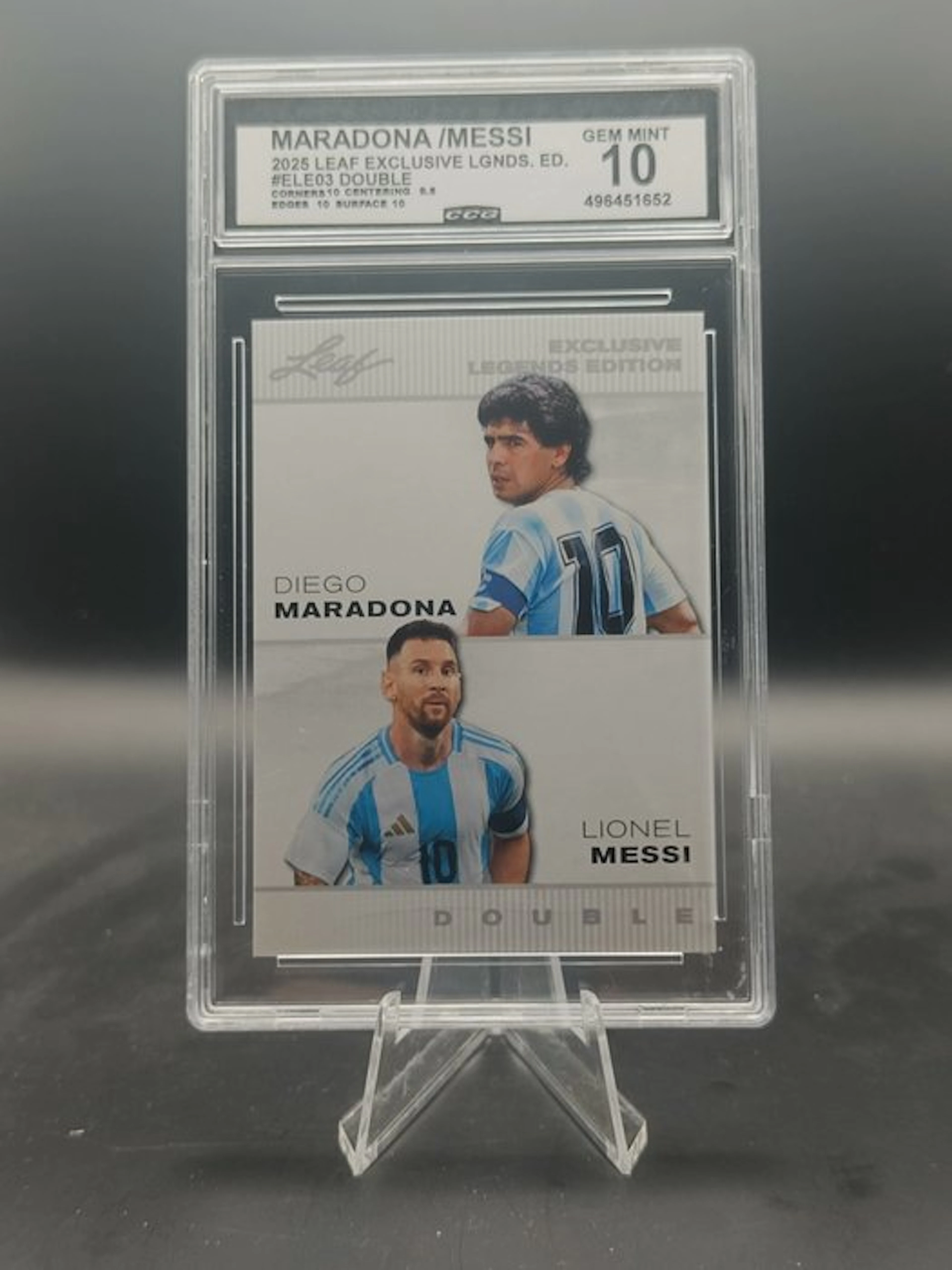 Leaf 2025 Maradona Messi #ELE03 - CCC 10 Graded card
