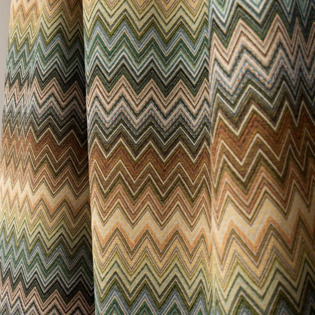 BA002 - Thick and Heavy Gobelin Fabric - Mustard Chevron...