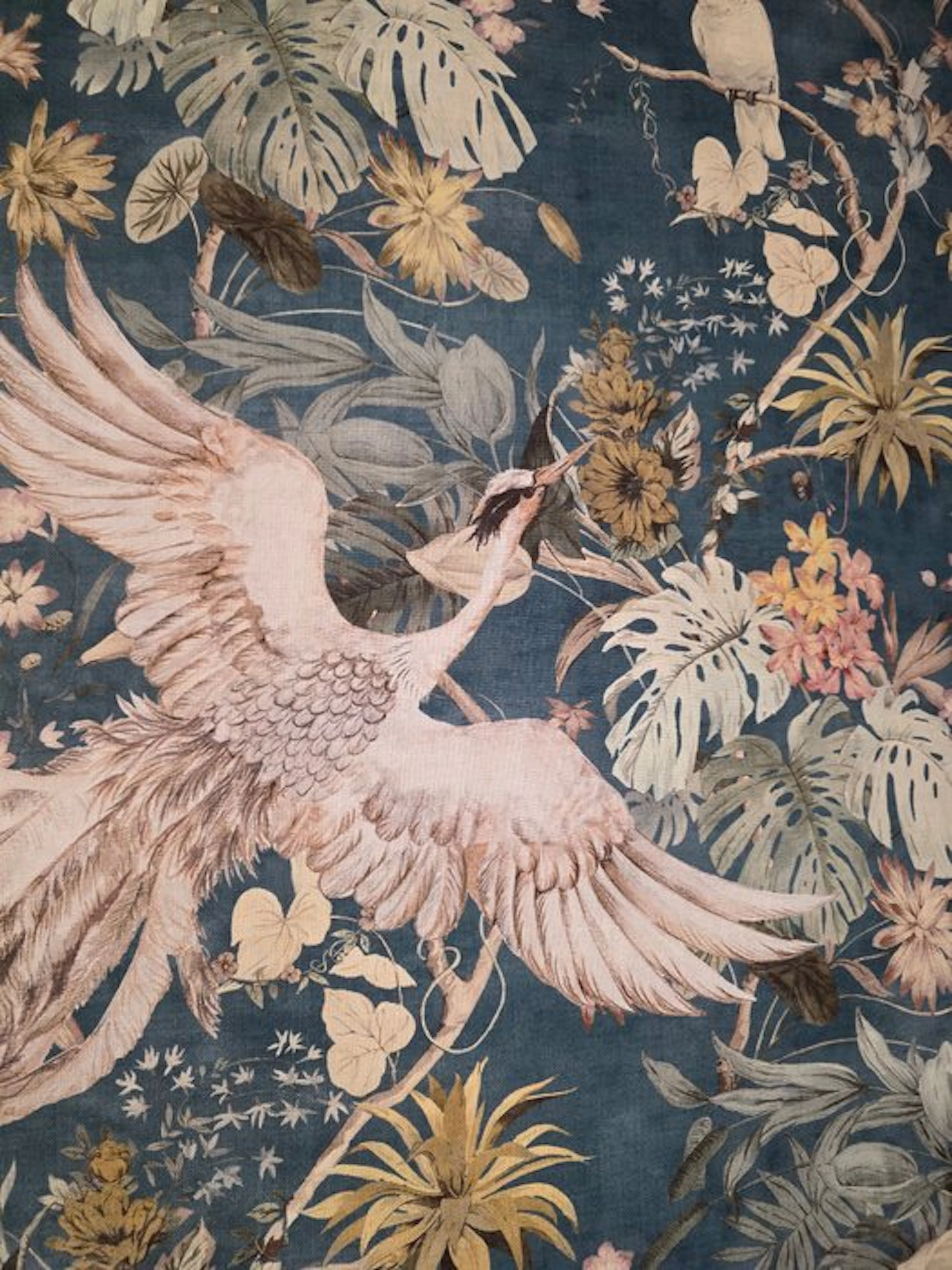 New Chinoiserie fabric 'Imperial Garden Birds' fabric