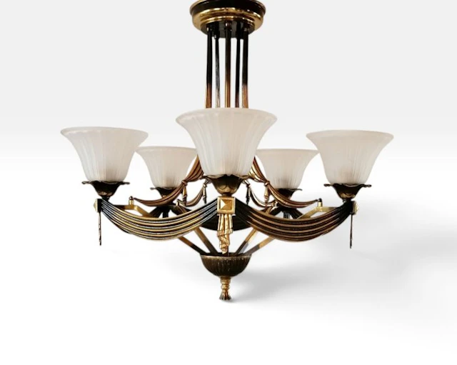 Hanging lamp - Bronze, Crystal