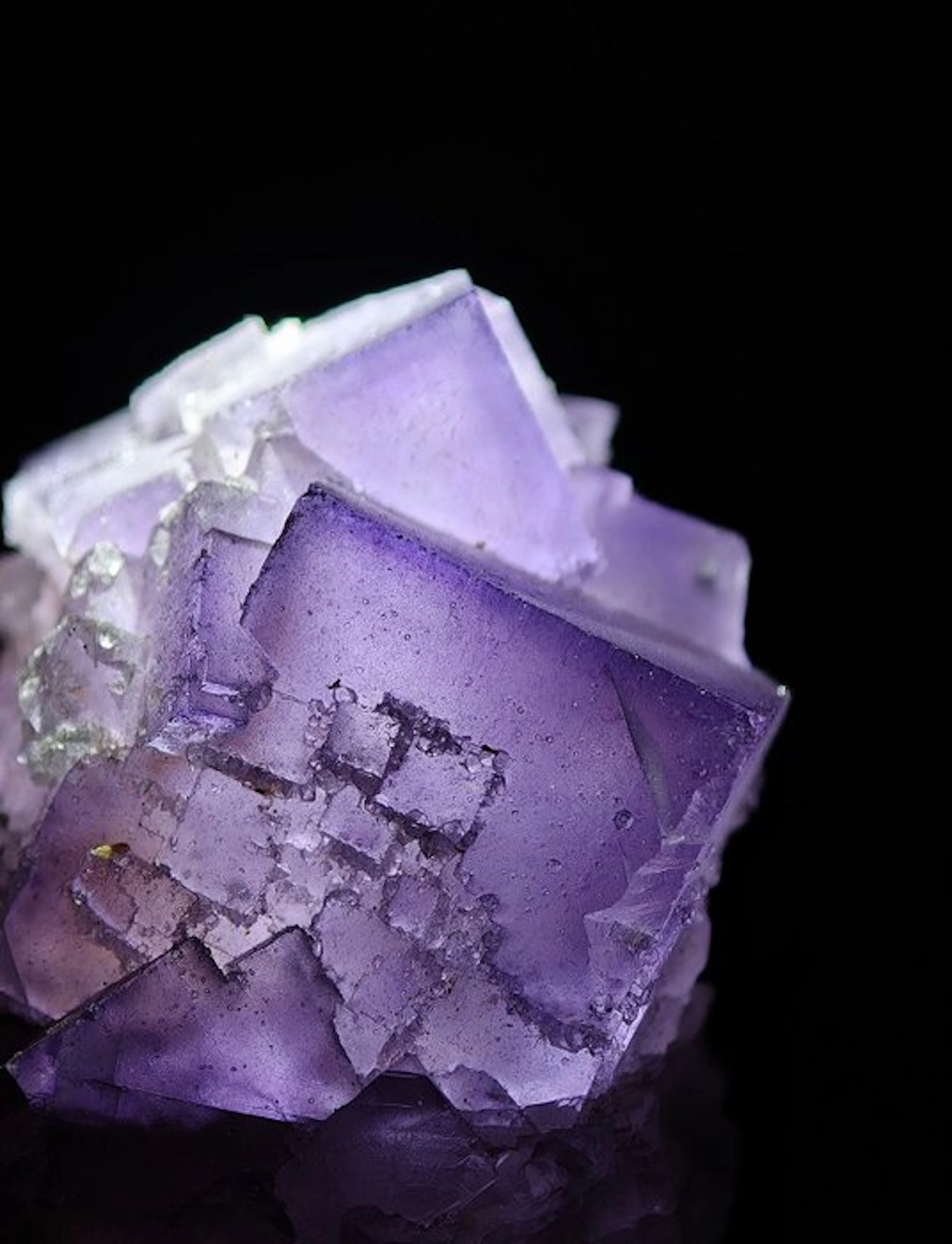 Elegant purple fluorite cubes