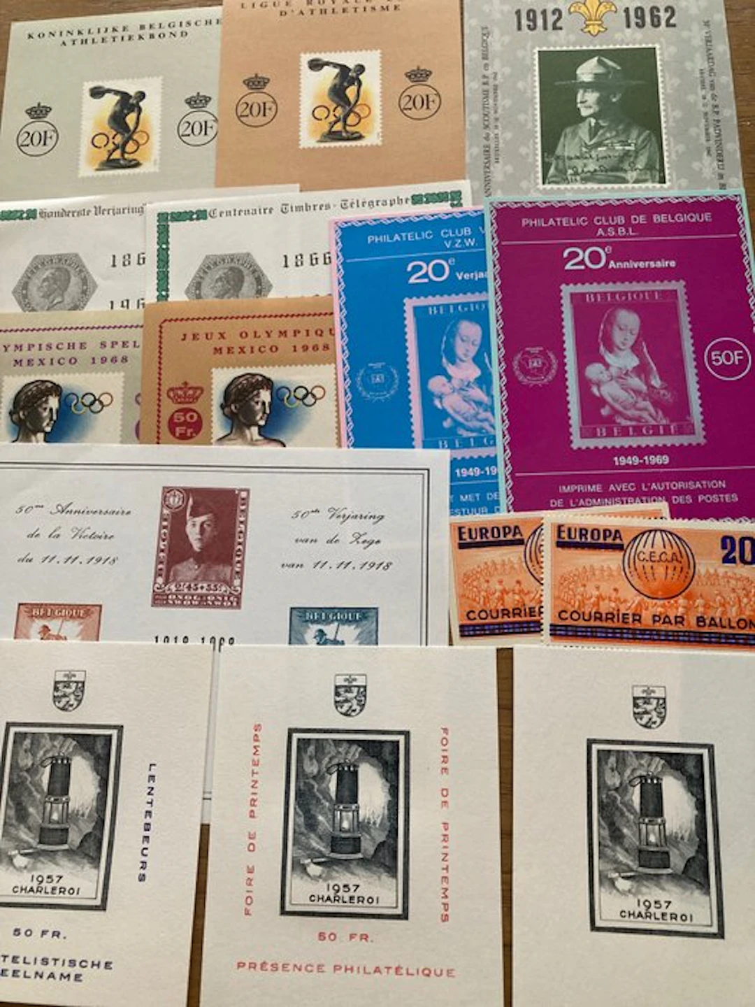 Belgium 1957/1969 - Erinnofilie: 8 complete issues - OBP/COB E73/74