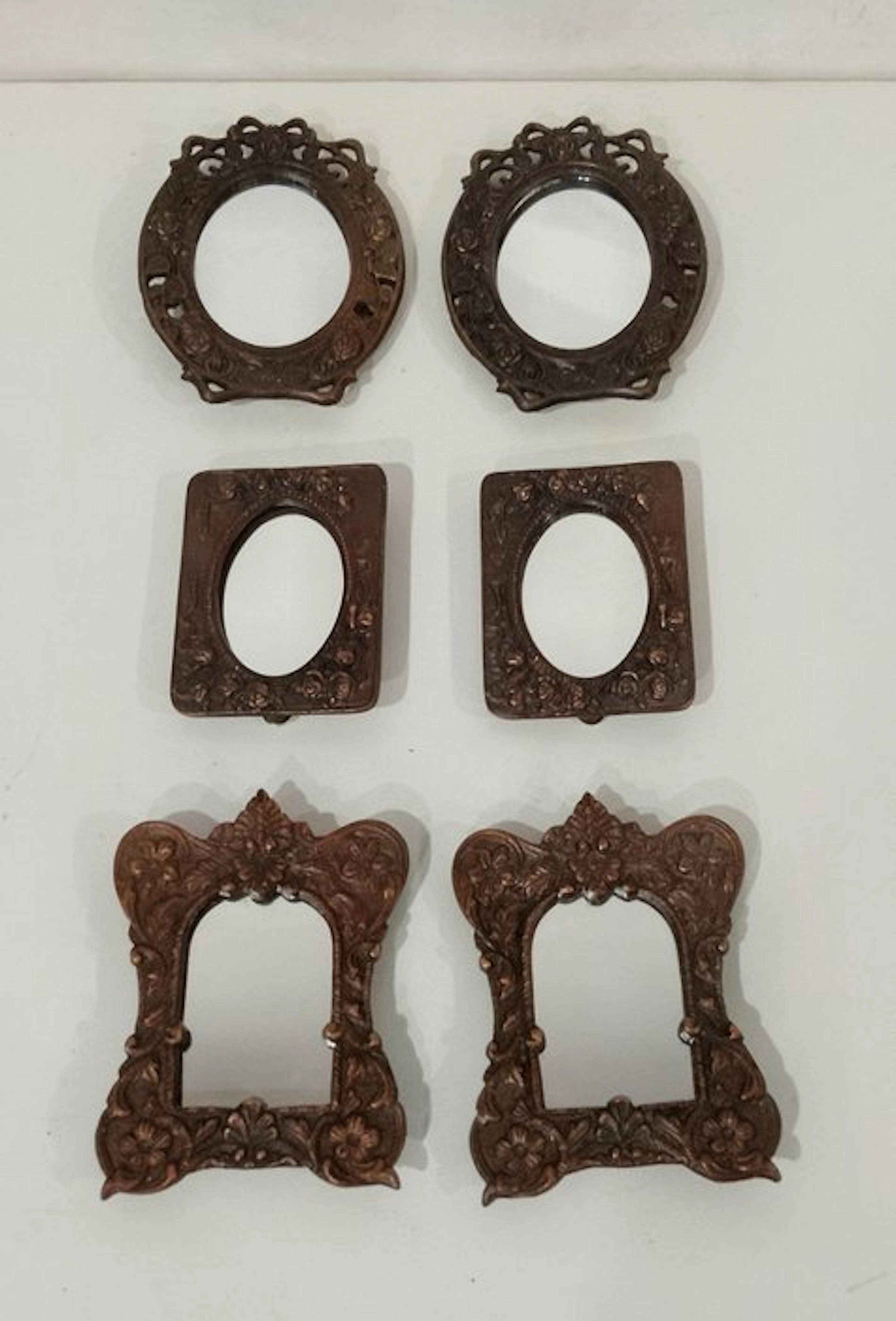 Mirror (6) - Crystal, Metal - LOT OF MINIATURE MIRRORS