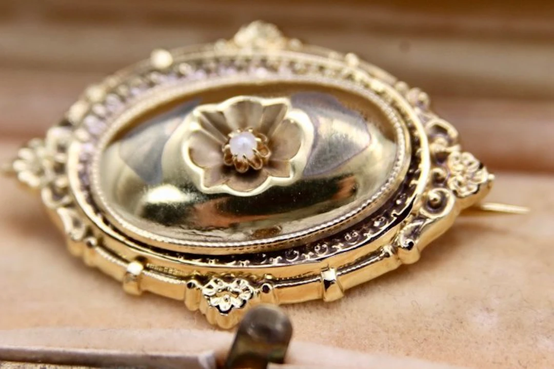 Handmade - Brooch - 18 kt