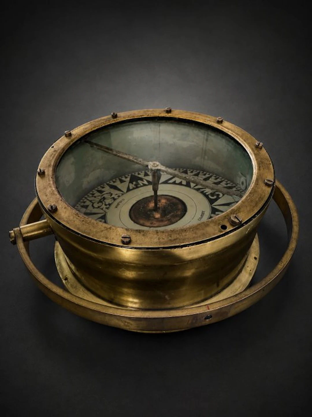 Ship's compass - Gilt brass - antique ship's compass