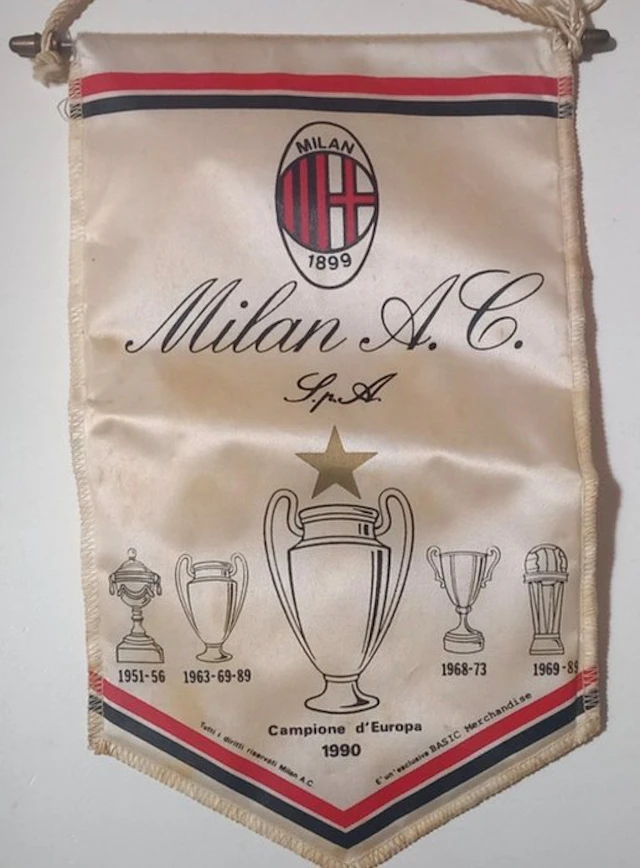 AC Milan - Coppa dei Campioni - 1990 - Flag / pennant
