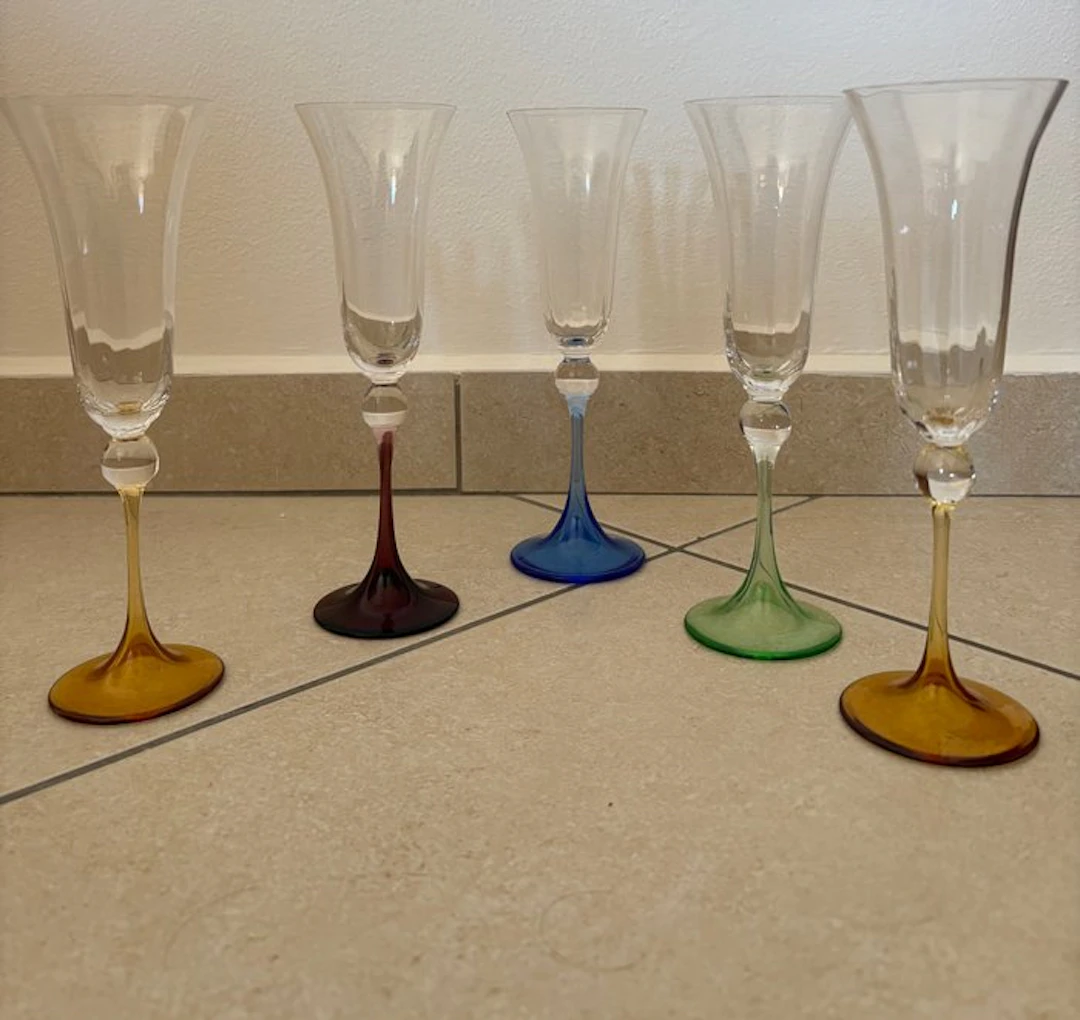 La Murrina - Drinking set (5) - Murano glass - Murano glass flute