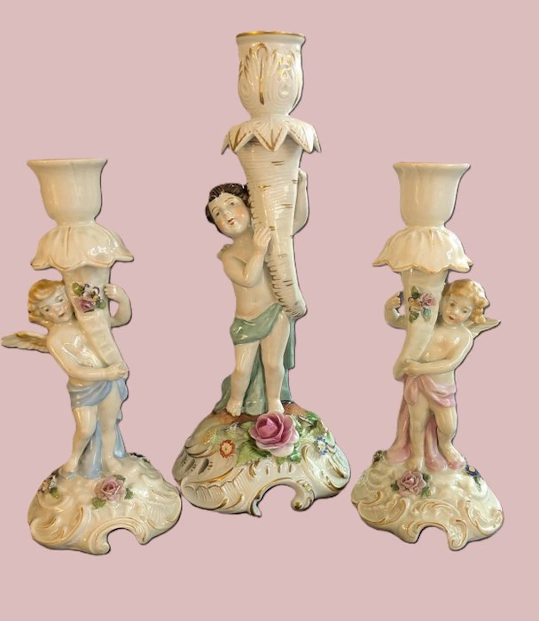 Candelabrum (3) - Porcelain - Schierholz candelabras