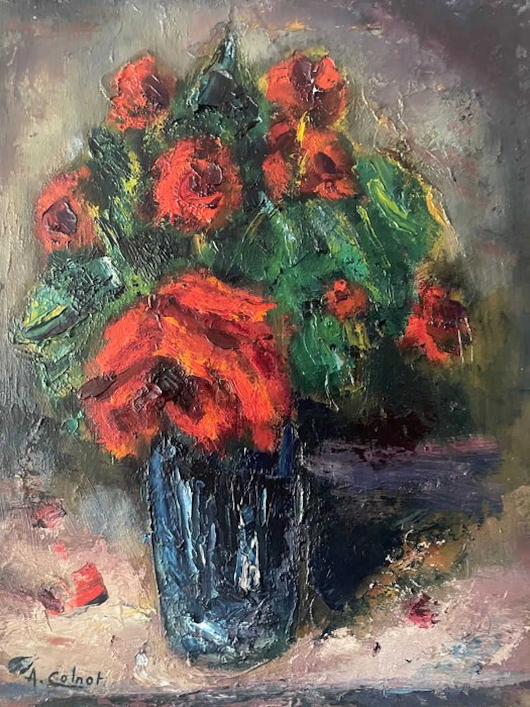 Arnout Colnot (1887-1983) - Still Life with Red Flowers