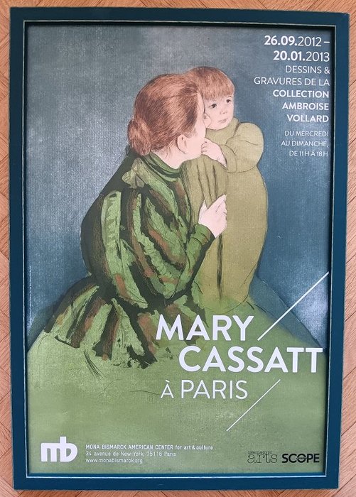 Mary Cassatt - Affiche originale d'exposition encadrée...