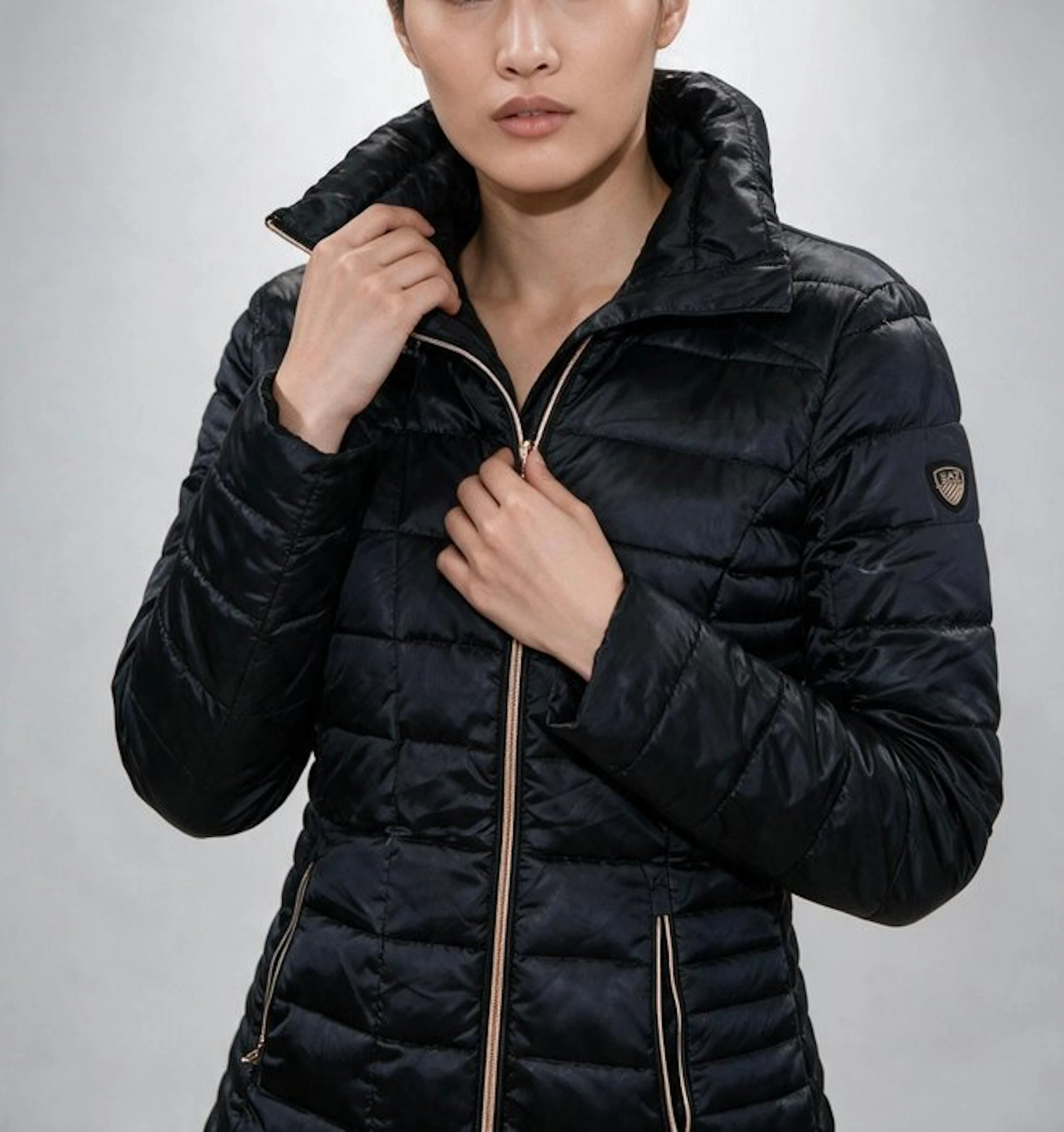 EMPORIO ARMANI Premium Luxury Glamour REAL Trench Down Coat Chic Collection