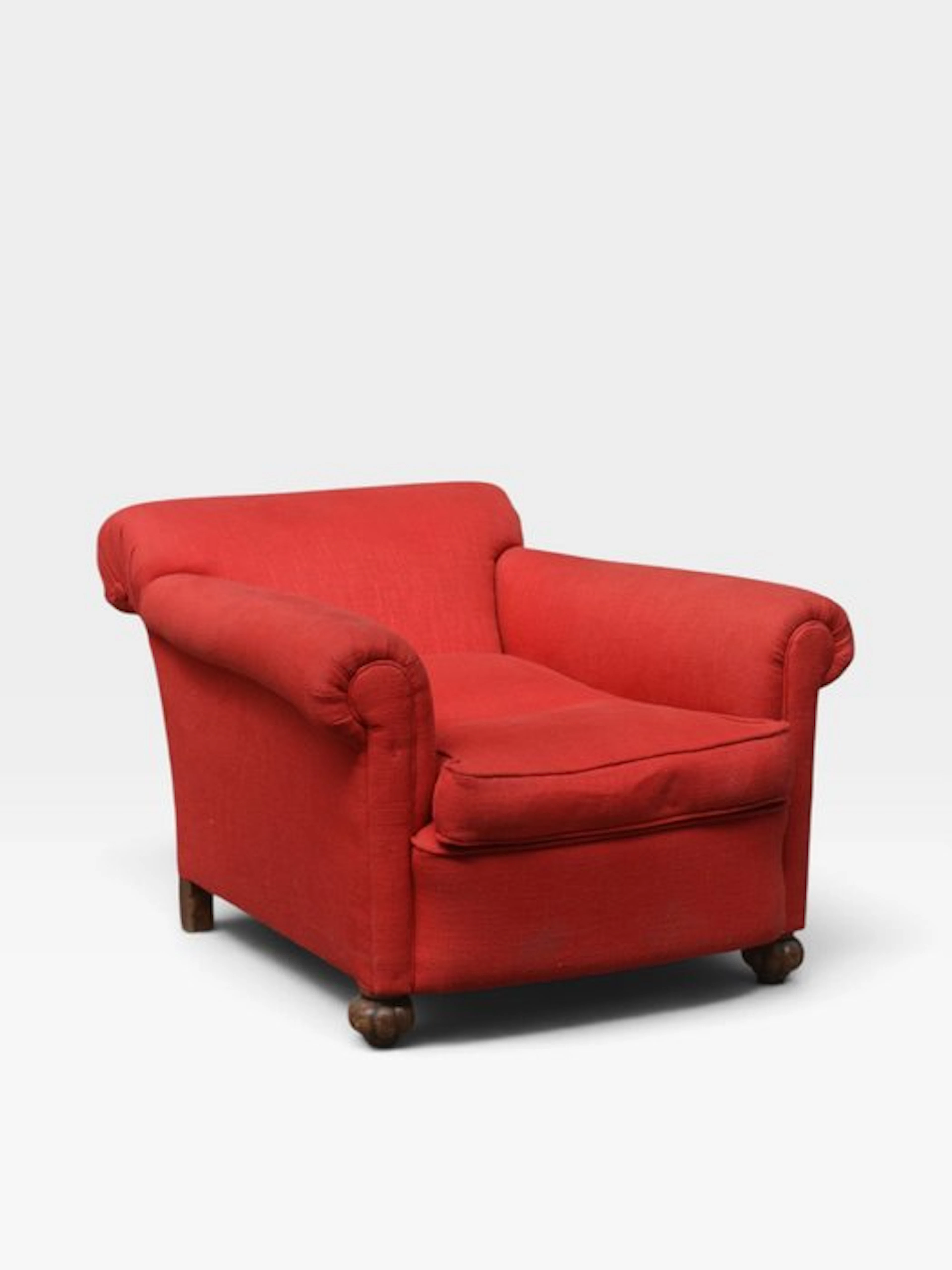 Armchair - Wood, Textile - Antique Club Chair