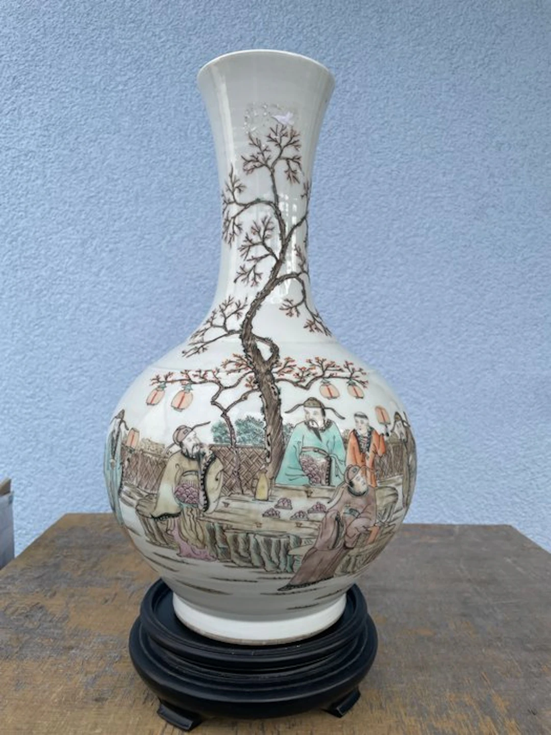 Vase - Porcelain, Wood - China