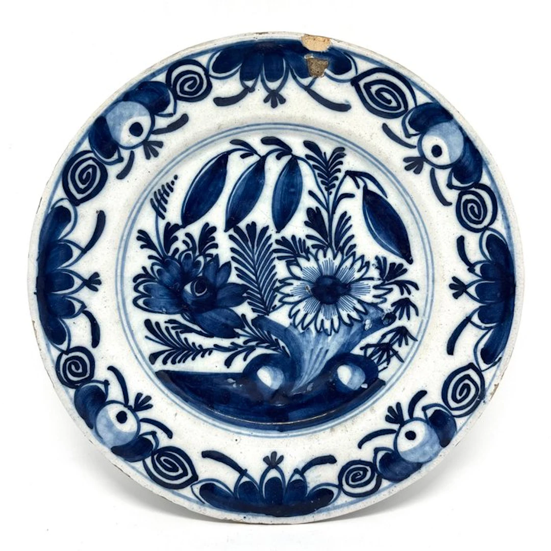 Schotel 18e eeuw - Delfts blauw ( Faience ) met...