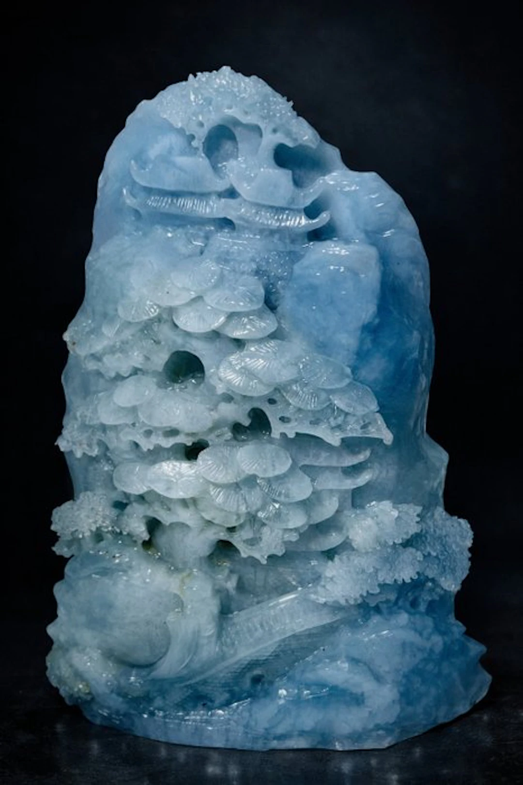 Aquamarine Carving – Stunning Japanese Landscape in...