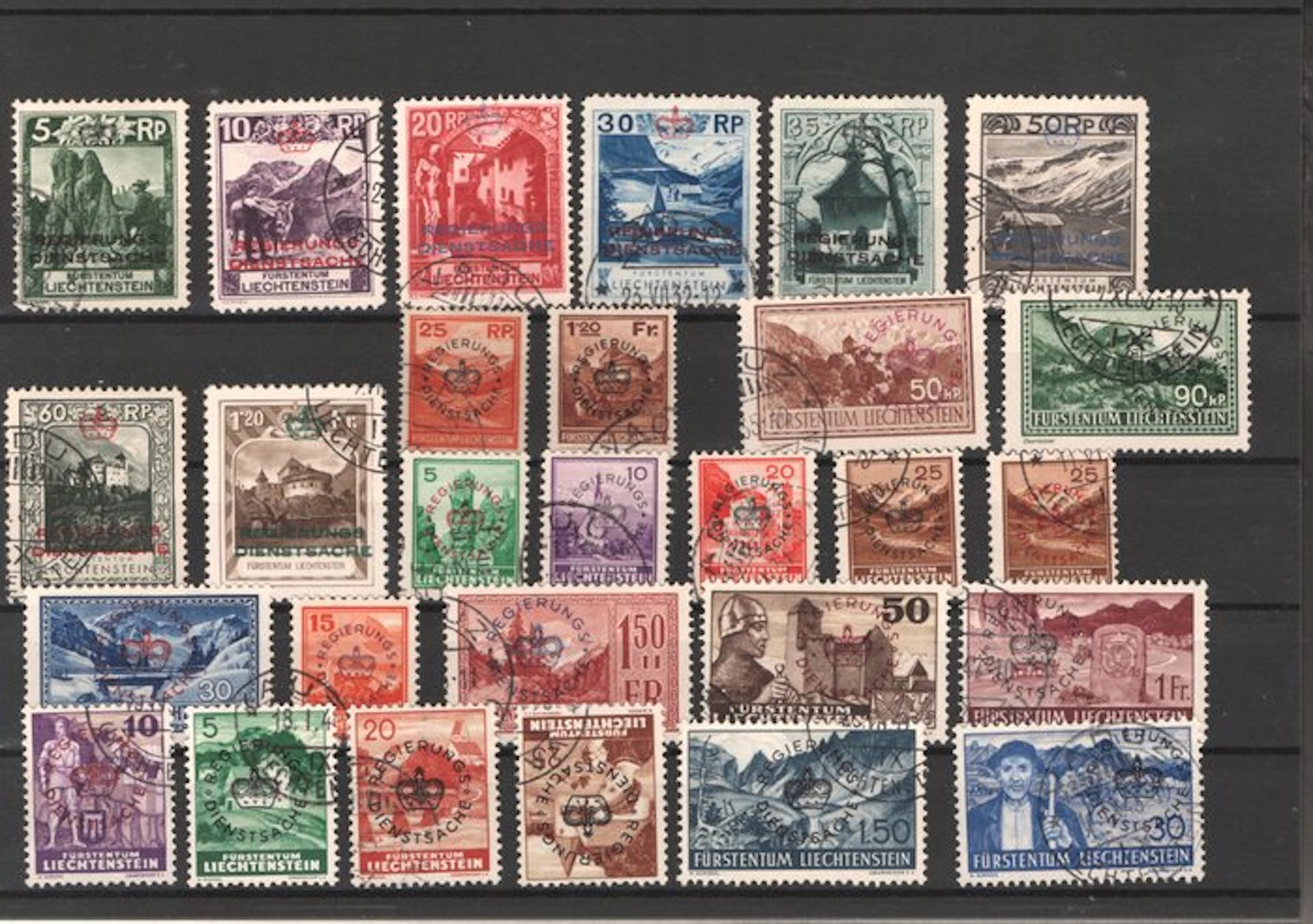 Liechtenstein 1932/1937 - Liechtenstein service is used. - Michel