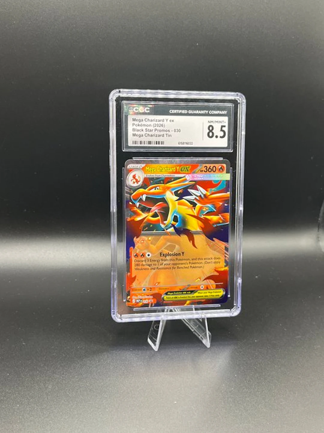 Pokémon - 1 Graded card - Mega Charizard Y 030 Back Star Promo - CGC 8.5