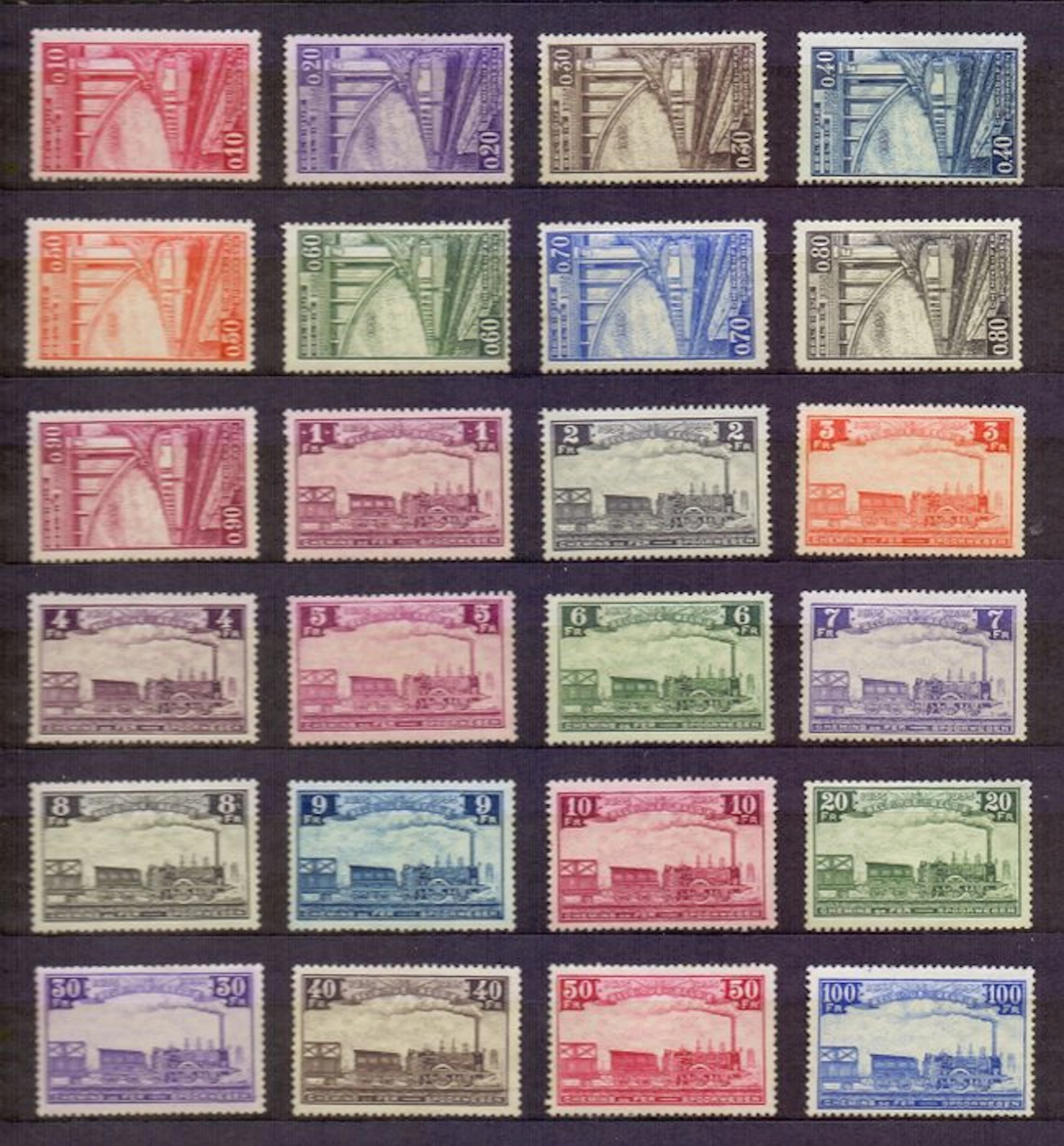 Belgium 1935 - Centennial celebration of the Belgian railways - OBP TR 178/201
