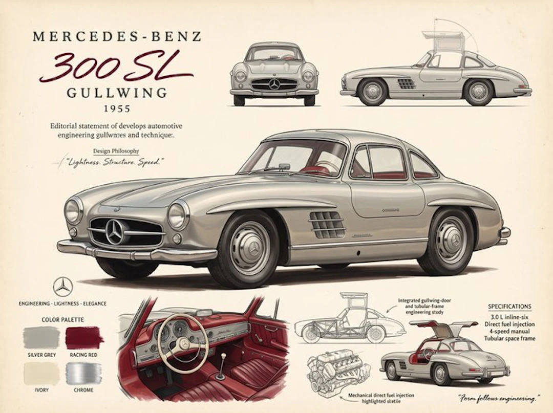 Shmidt.Art - Mercedes-Benz - Mercedes-Benz 300 SL Gullwing - 1950s