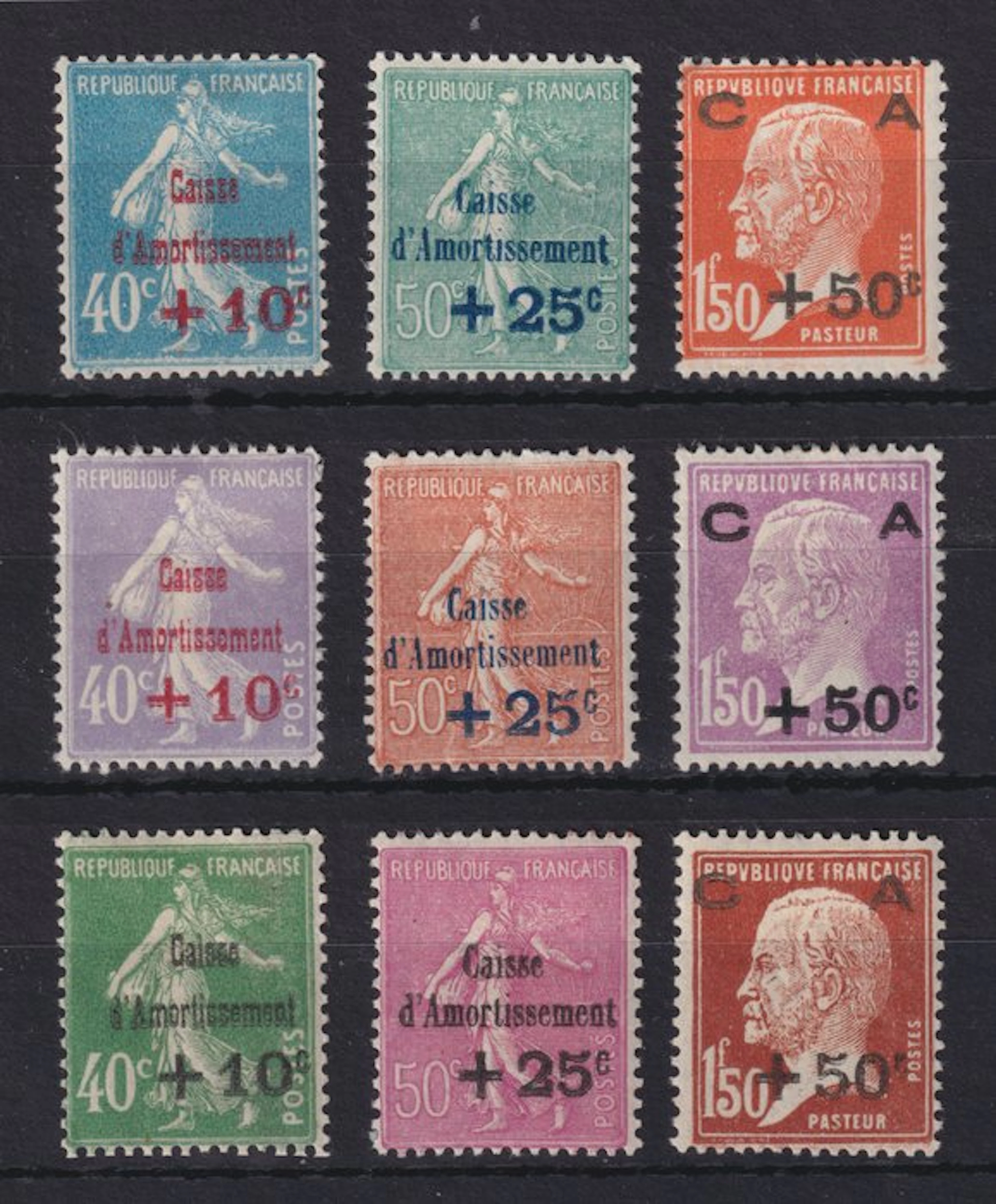 France 1927/1930 - Amortization boxes