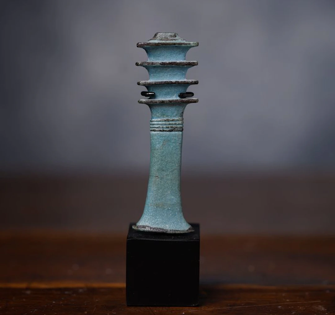Ancient Egypt, Djed Pillar amulet - 8.2 cm