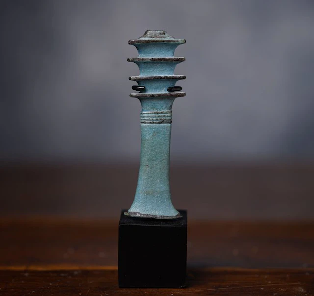 Ancient Egypt, Djed Pillar amulet - 8.2 cm