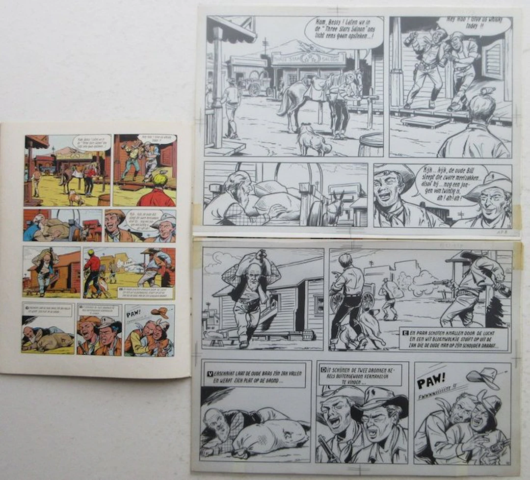 Bessy 85 - Originele pagina (p.10) - De drie vlechten - 1 original page - 1970