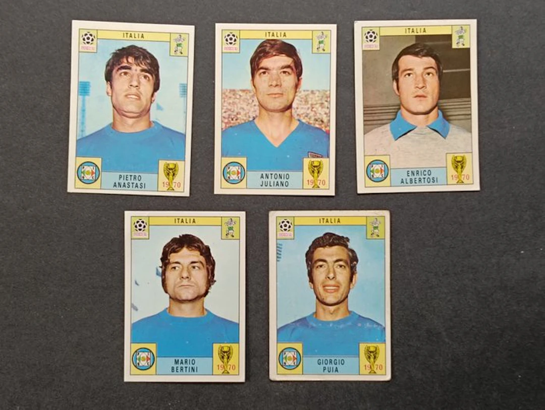 Panini Mexico 70 - 5 Figurine Italia - Anastasi