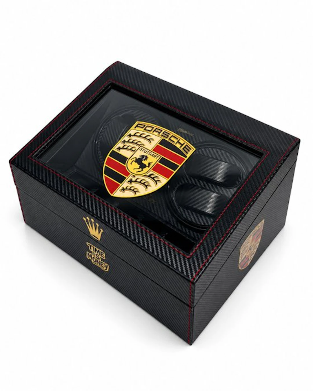 Print - Porsche - watch winder premium 10 montre carbon noir simili cuir - 2026