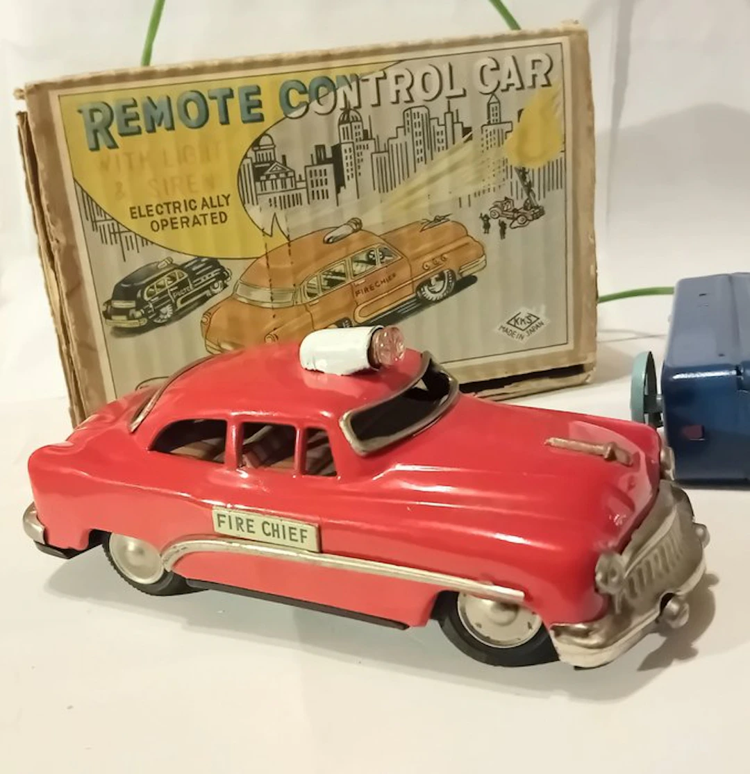 KKS Straco - Toy car Blikken auto 'Fire Chief' Remote...