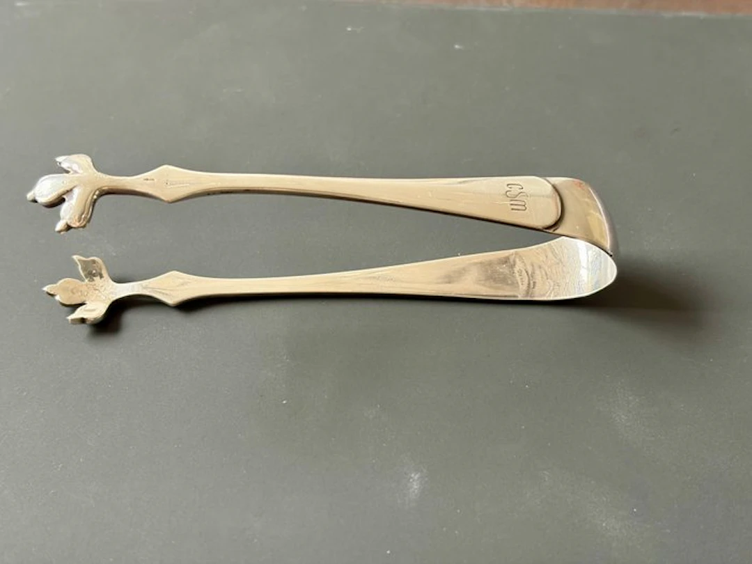 Sugar tongs - Silver - 1950-1960 - Inscription CSM