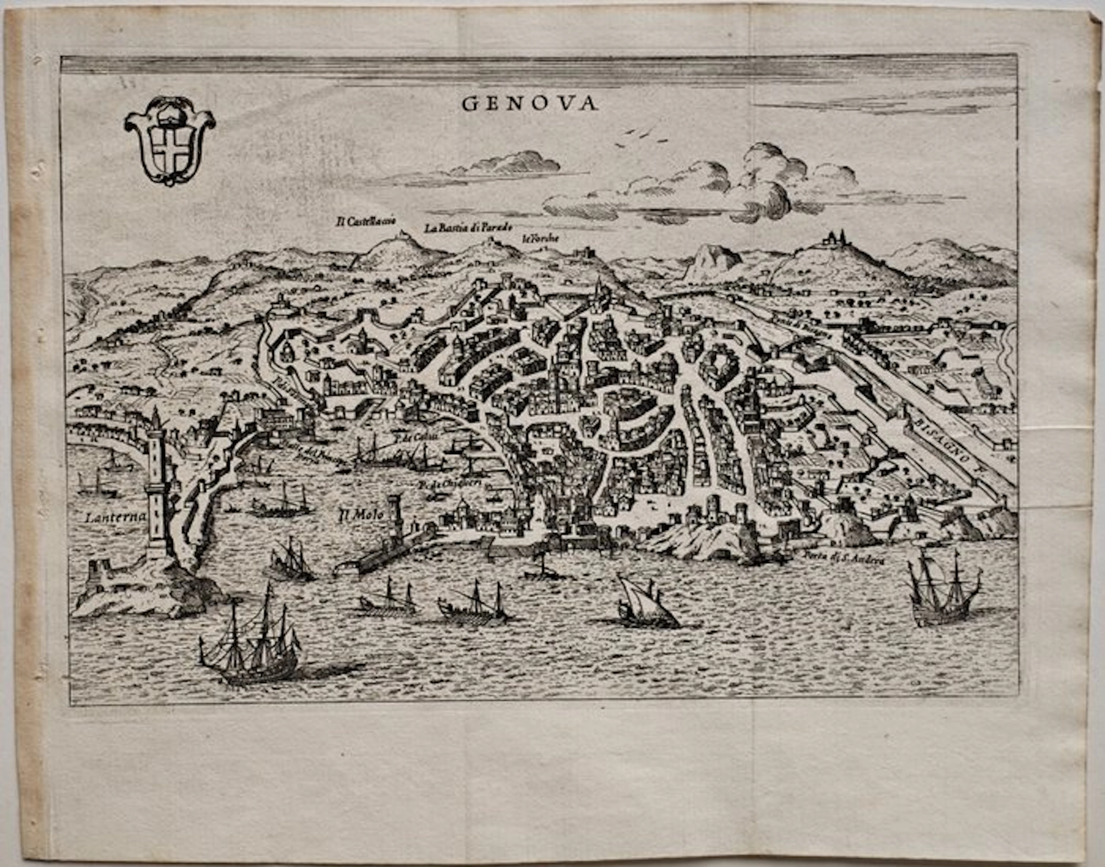 Italy - Genoa; Francesco Scoto (1548/ 1622) - mappa...